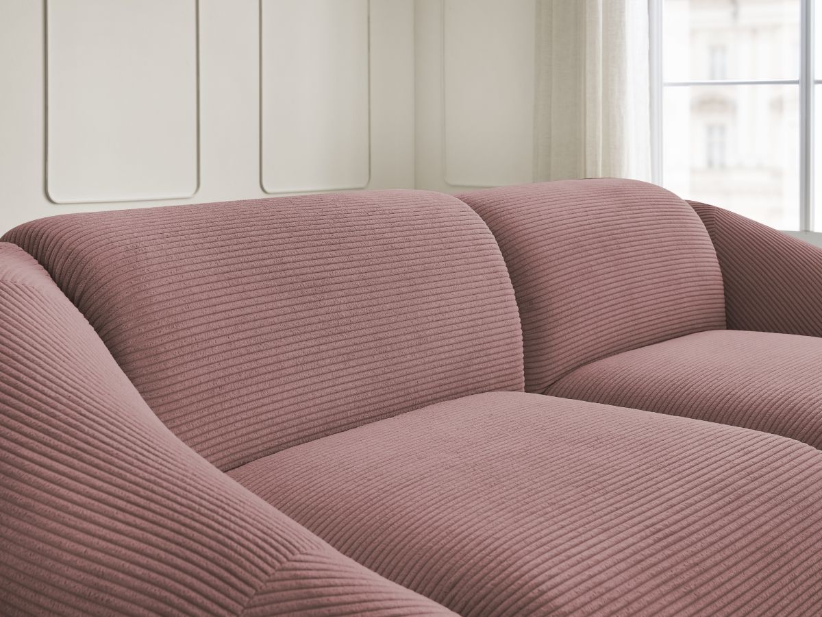 Bobochic Tina Sofa 3-Sitzer Cordsamt Rosa