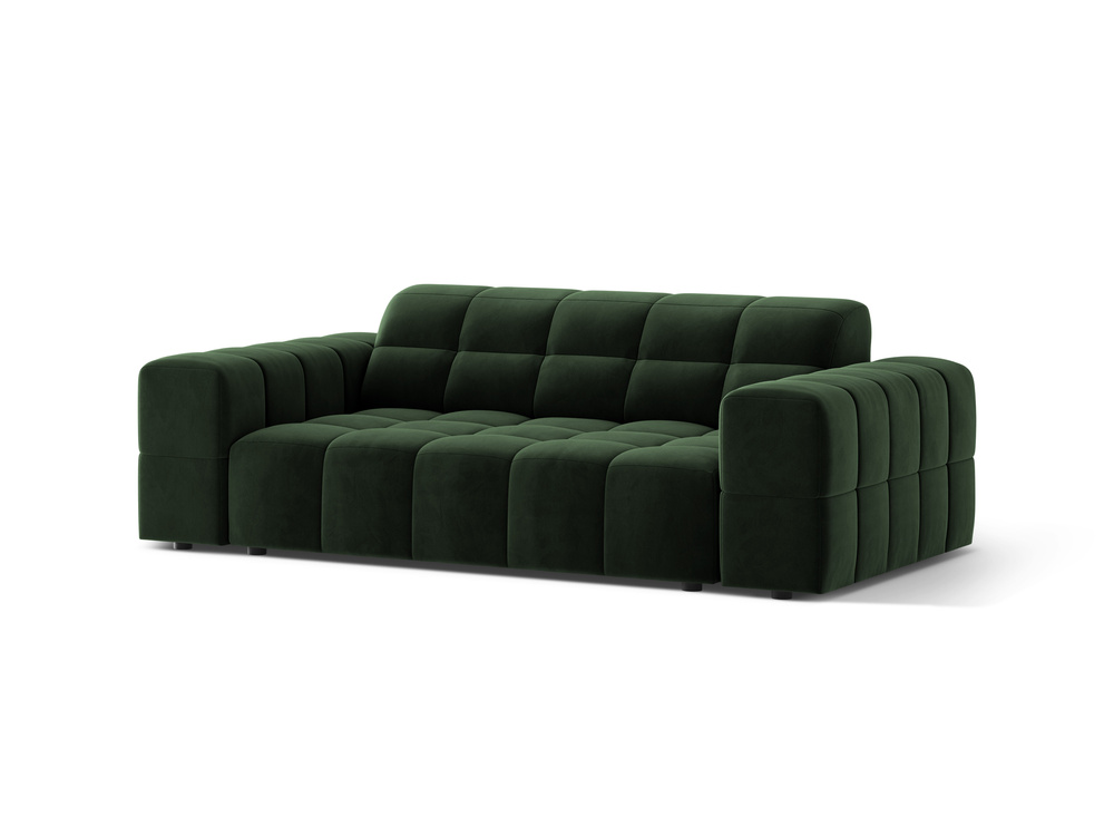 Cosmopolitan Design Sofa Chicago 2-Sitzer Samt Venus Flaschengrün