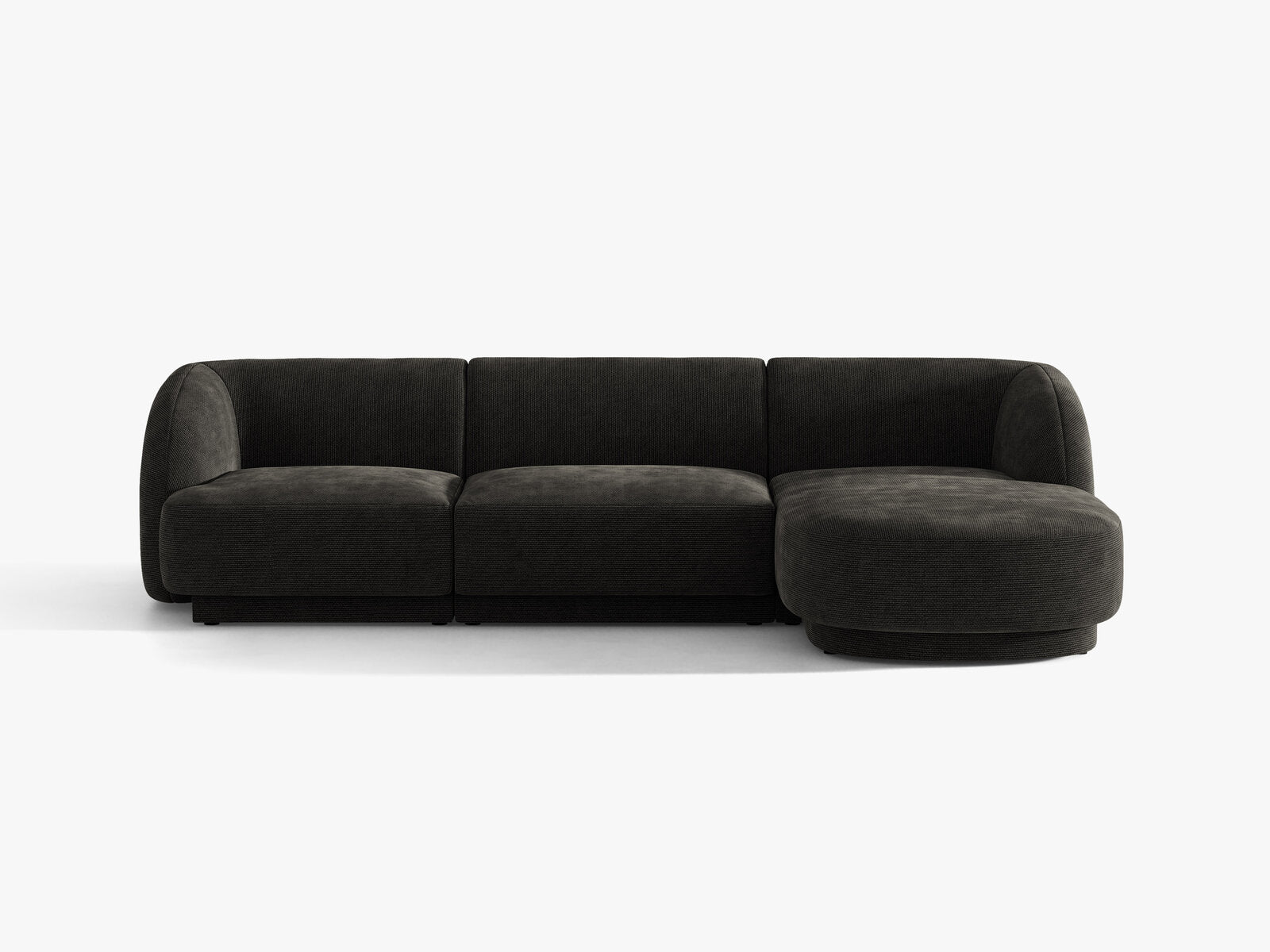 Micadoni Ecksofa Miley 4-Sitzer Rechts Chenille Eden Anthrazit
