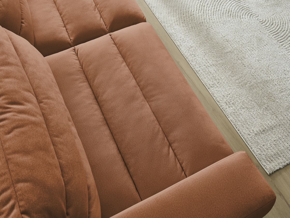 Bobochic Sierra Sofa 3-Sitzer Samt Orange