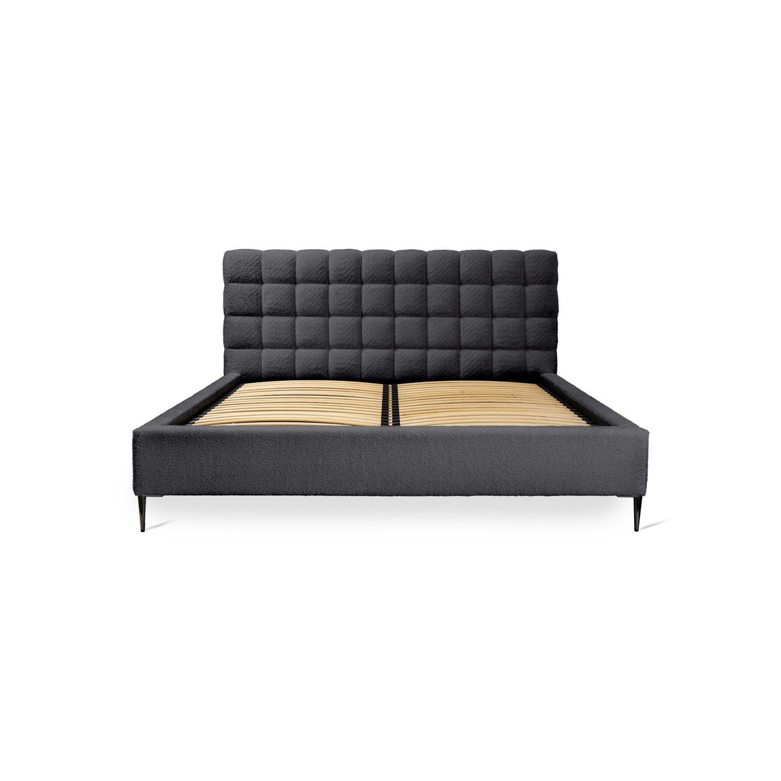 Polsterbett Tano Boucle 180x200 mit Holzrahmen Euphoria 21 Black