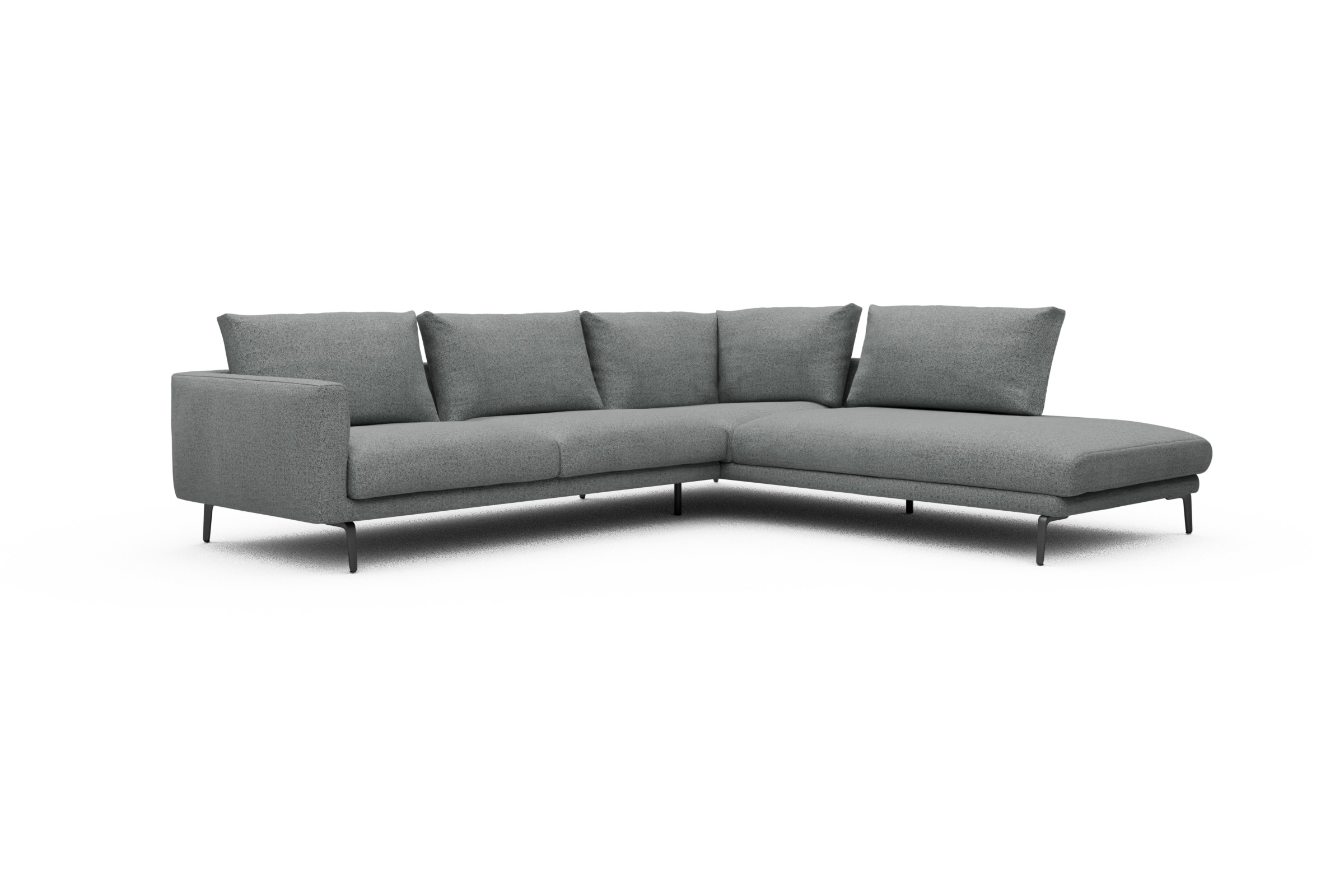 Ecksofa Karl Relax-Ecke rechts mit 2,5-Sitzer Aivi-Gravet-Grey