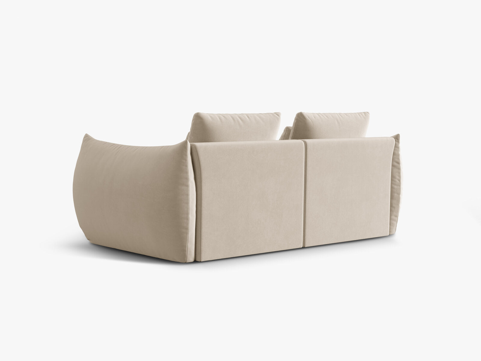 Micadoni Sofa Bloom 3-Sitzer Samt Ecru