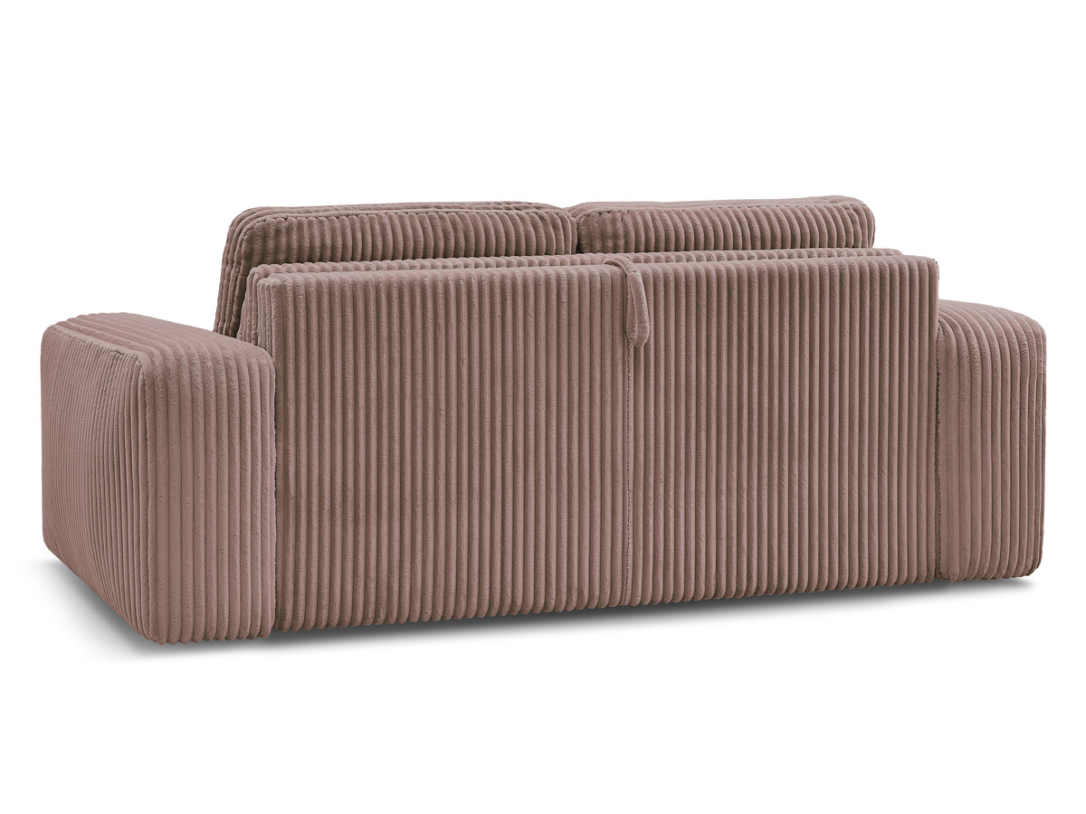 Bobochic Ibiza Schlafsofa 3-Sitzer Cordsamt Rosa, Liegefläche 160 × 196 cm