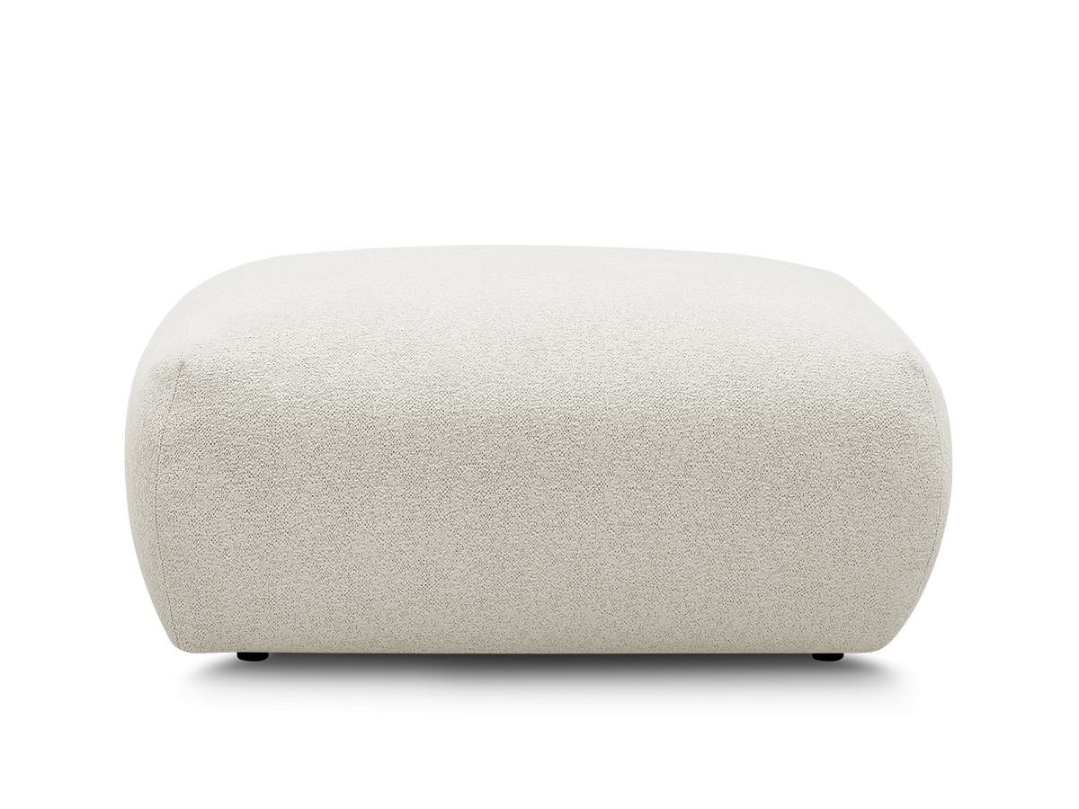 Bobochic Voltaire Pouf 106 × 90 cm Melange-Stoff Weiß
