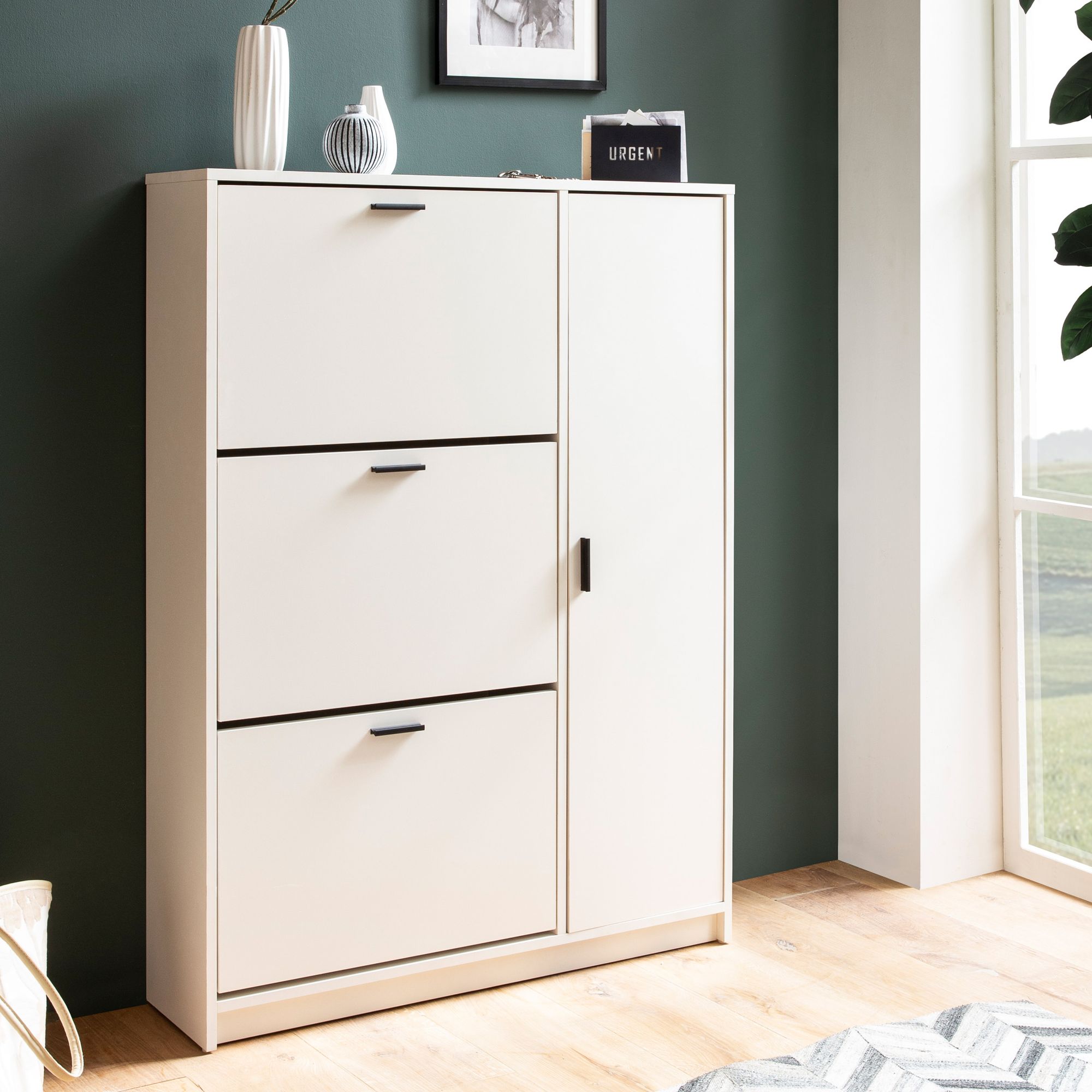 Schuhschrank Eidsfoss Weiß 90 × 24 × 120 cm