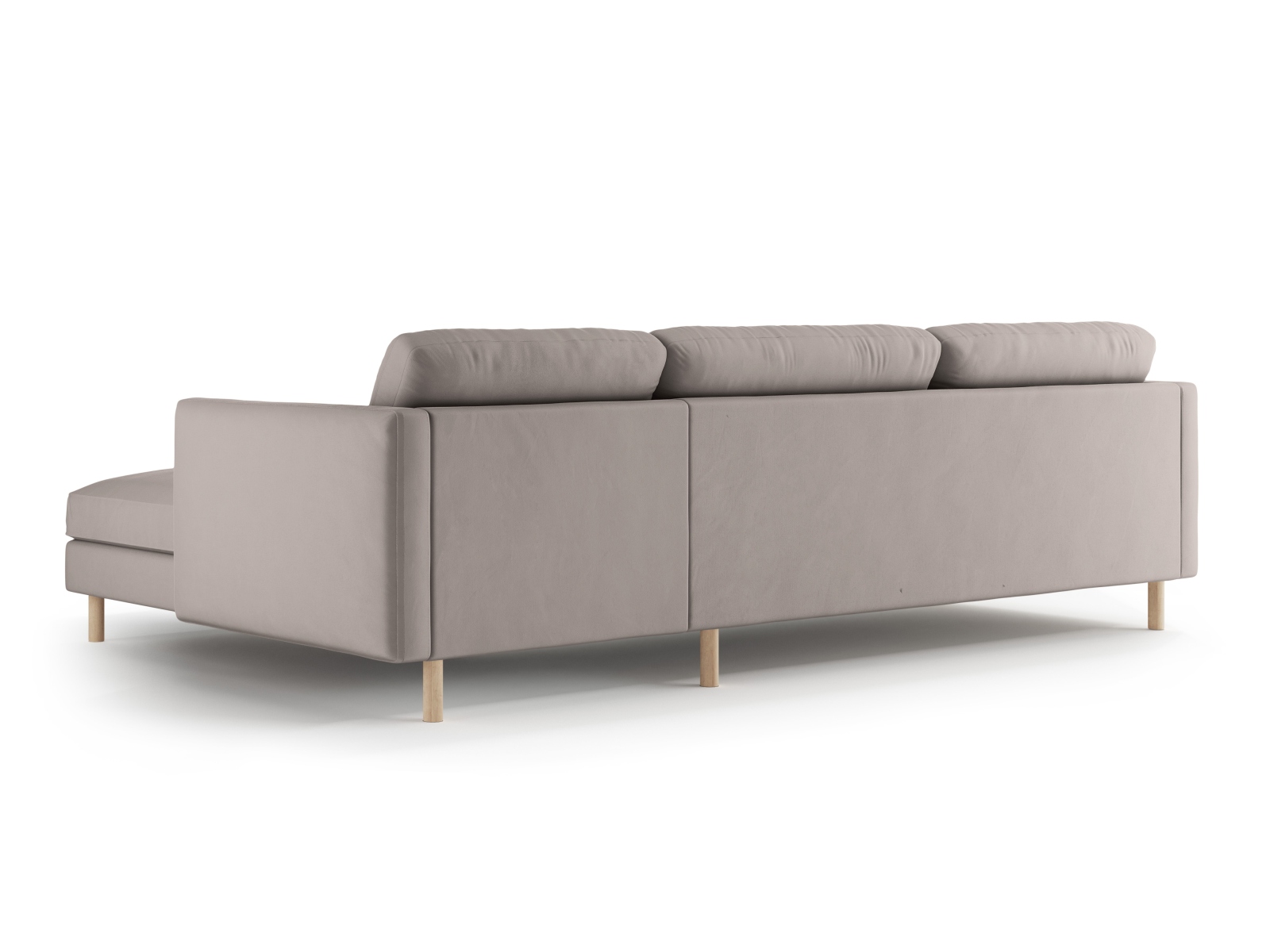 Micadoni Ecksofa Eden 4-Sitzer Rechts Samt Warmes Grau