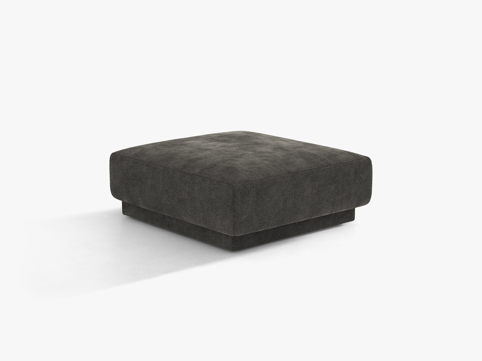 Micadoni Hocker Miley 1-Sitzer Chenille Eden Dunkelgrau