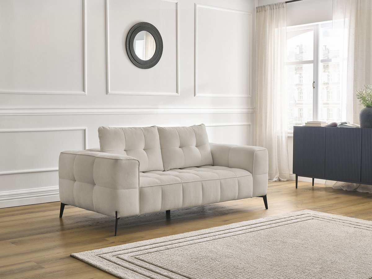 Bobochic Anis Sofa 2-Sitzer Strukturstoff Beige