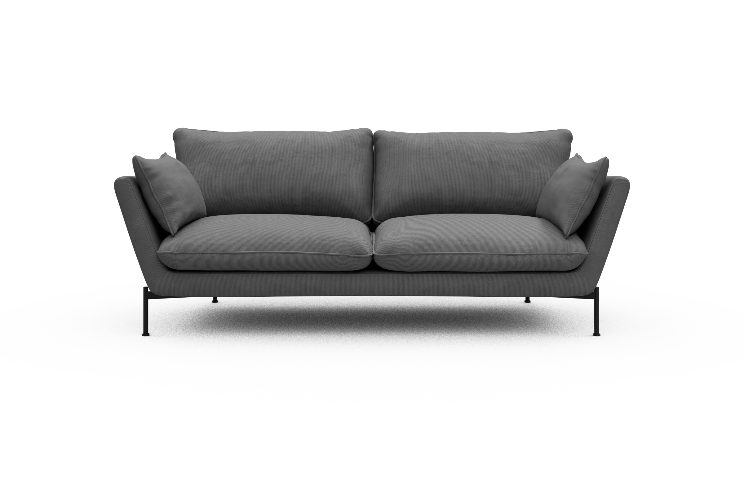 Skandi Home Sofa Anton 3-Sitzer Cordufine-Grey moebelfaktor