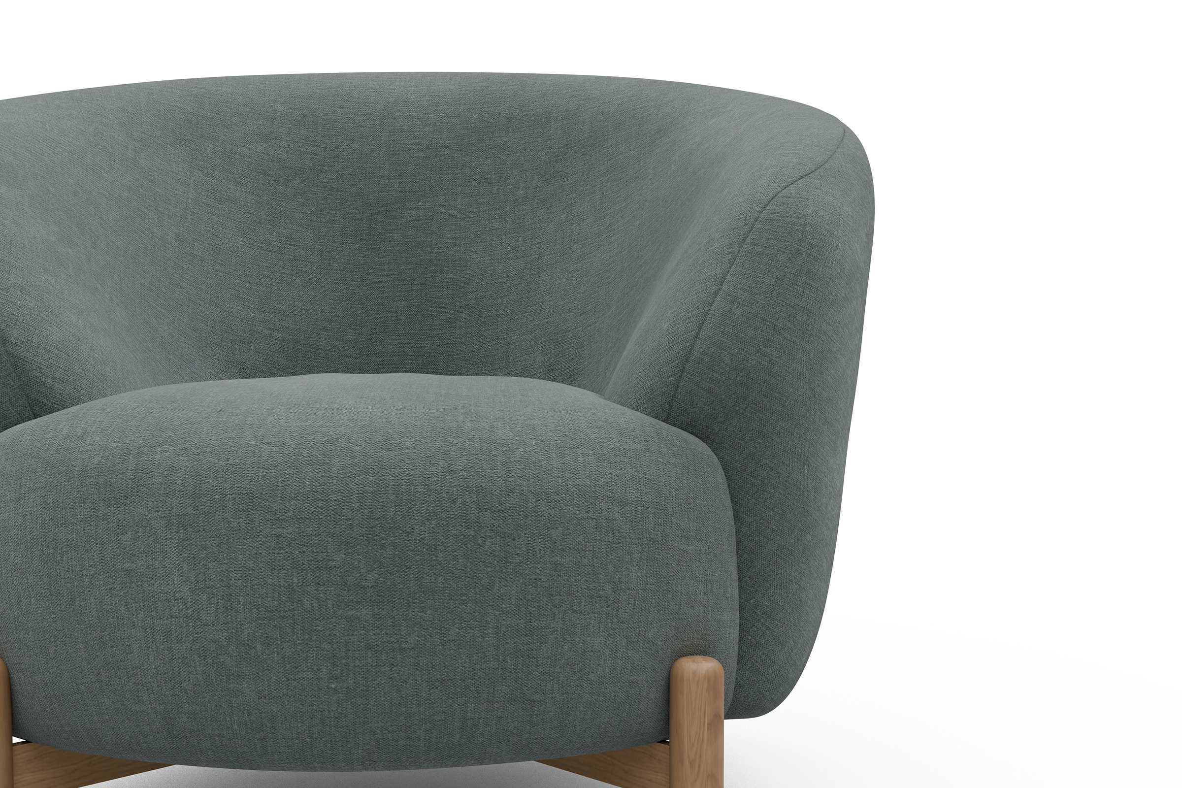 Sessel Ronda Holzbeine Eiche Natur Smooth-Silver-Grey