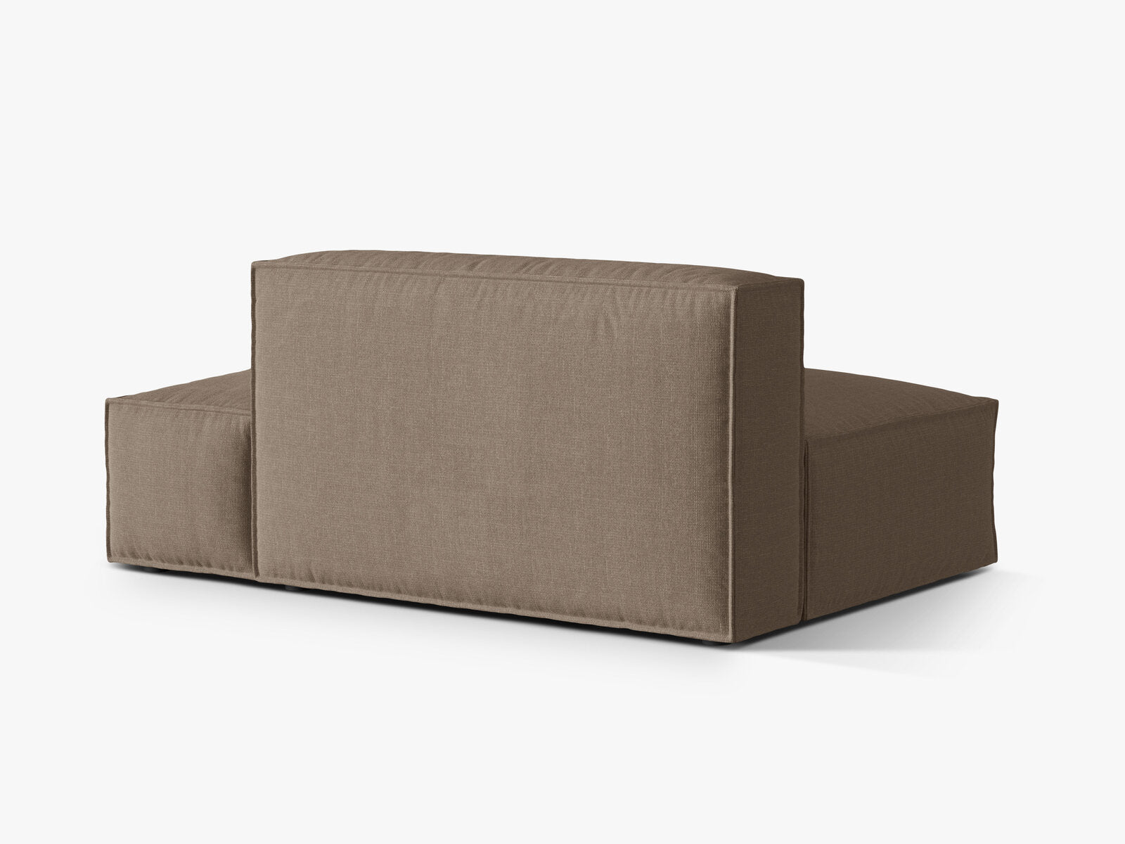 Micadoni Modul Nuria 3-Sitzer Rechts Strukturierter Stoff Cappuccino