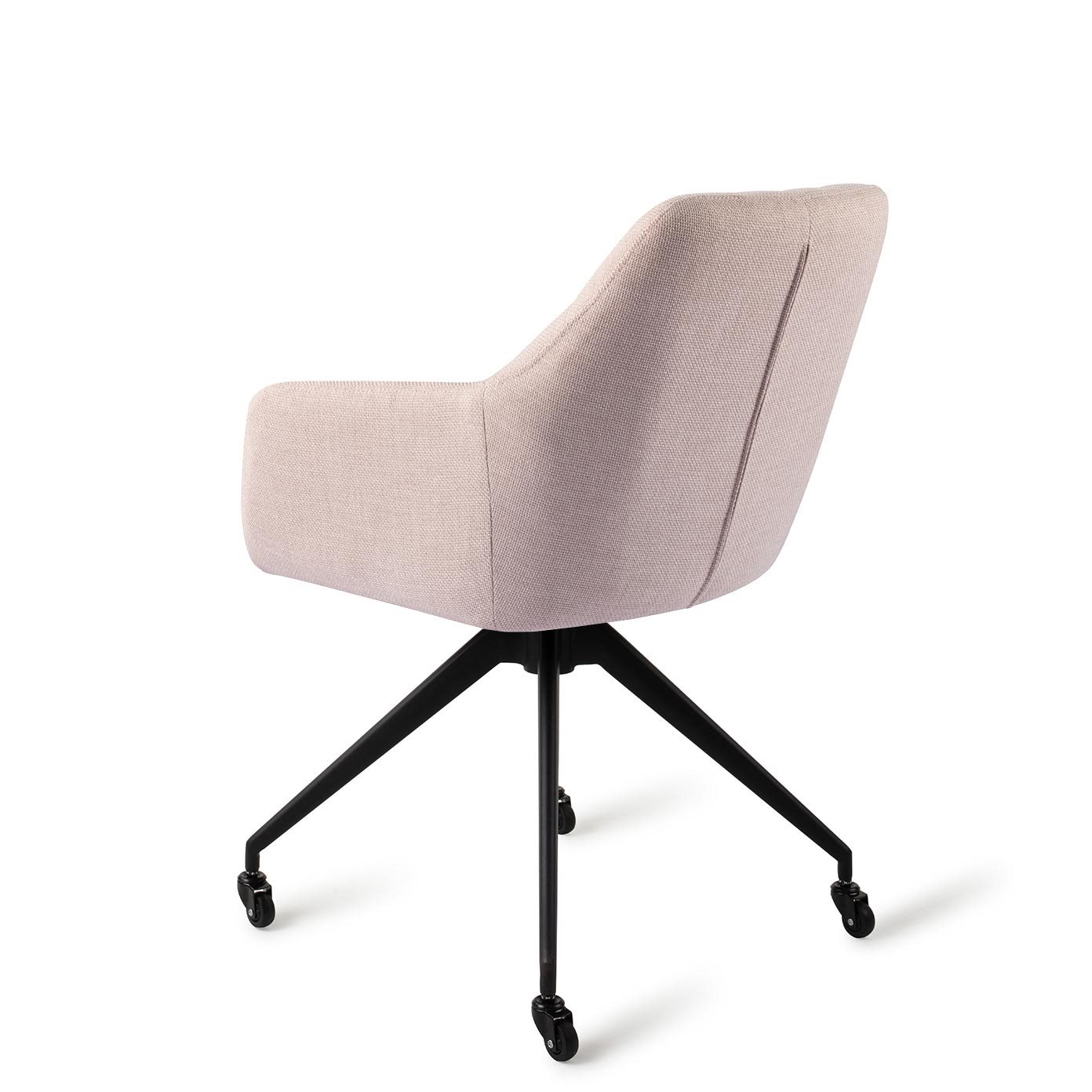 Jesper Home Esszimmerstuhl Noto Petal-Pink Caster Schwarz