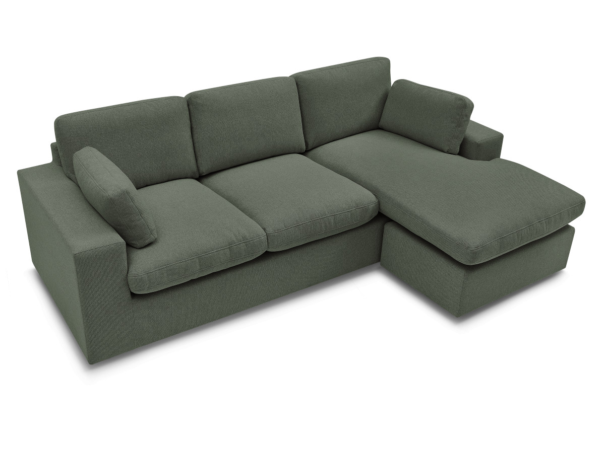 Bobochic Belair Ecksofa 220 × 139 cm Stoff Grün