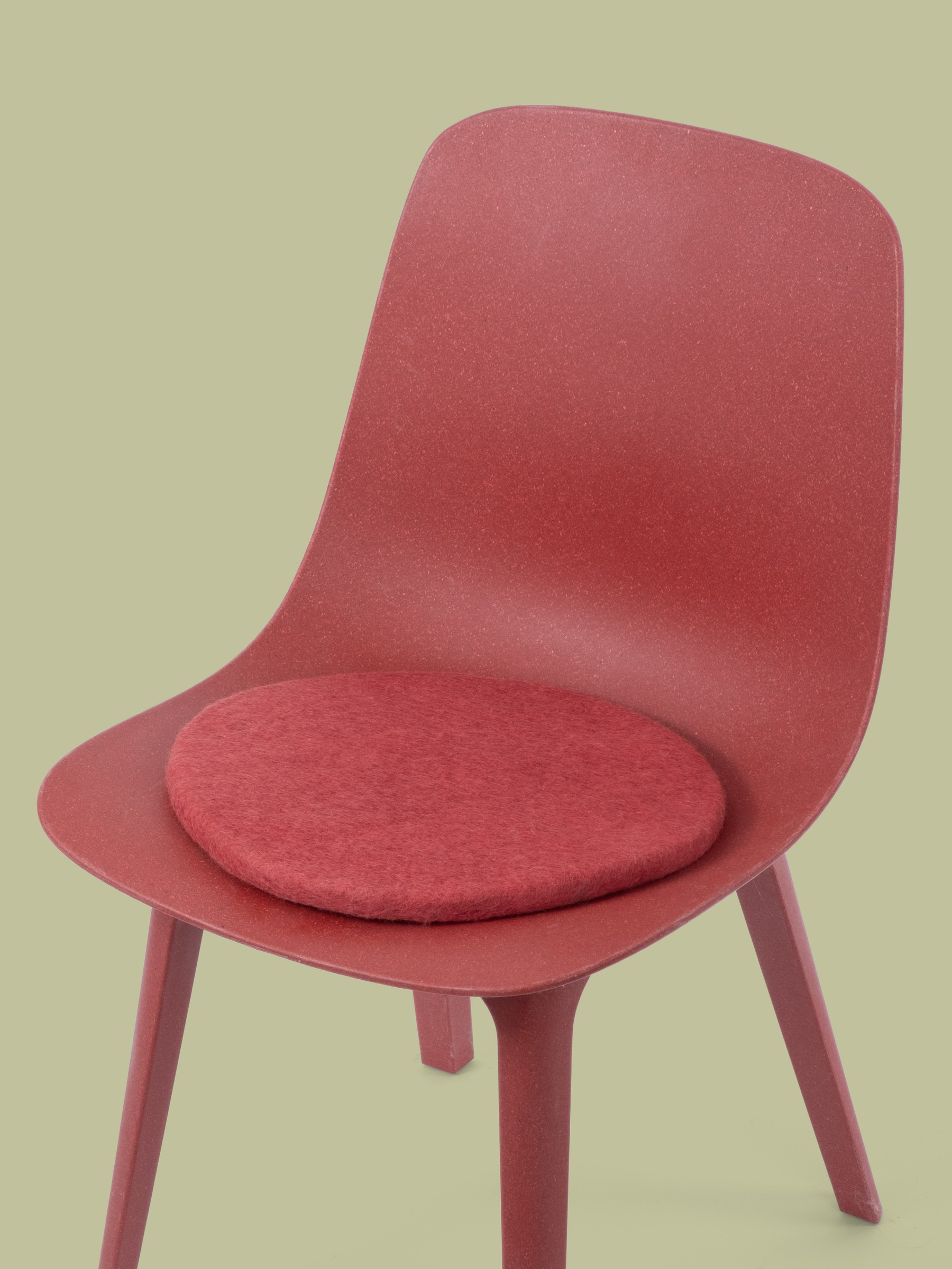 myfelt Kaja Filz-Sitzauflage Weinrot Ø 36 cm
