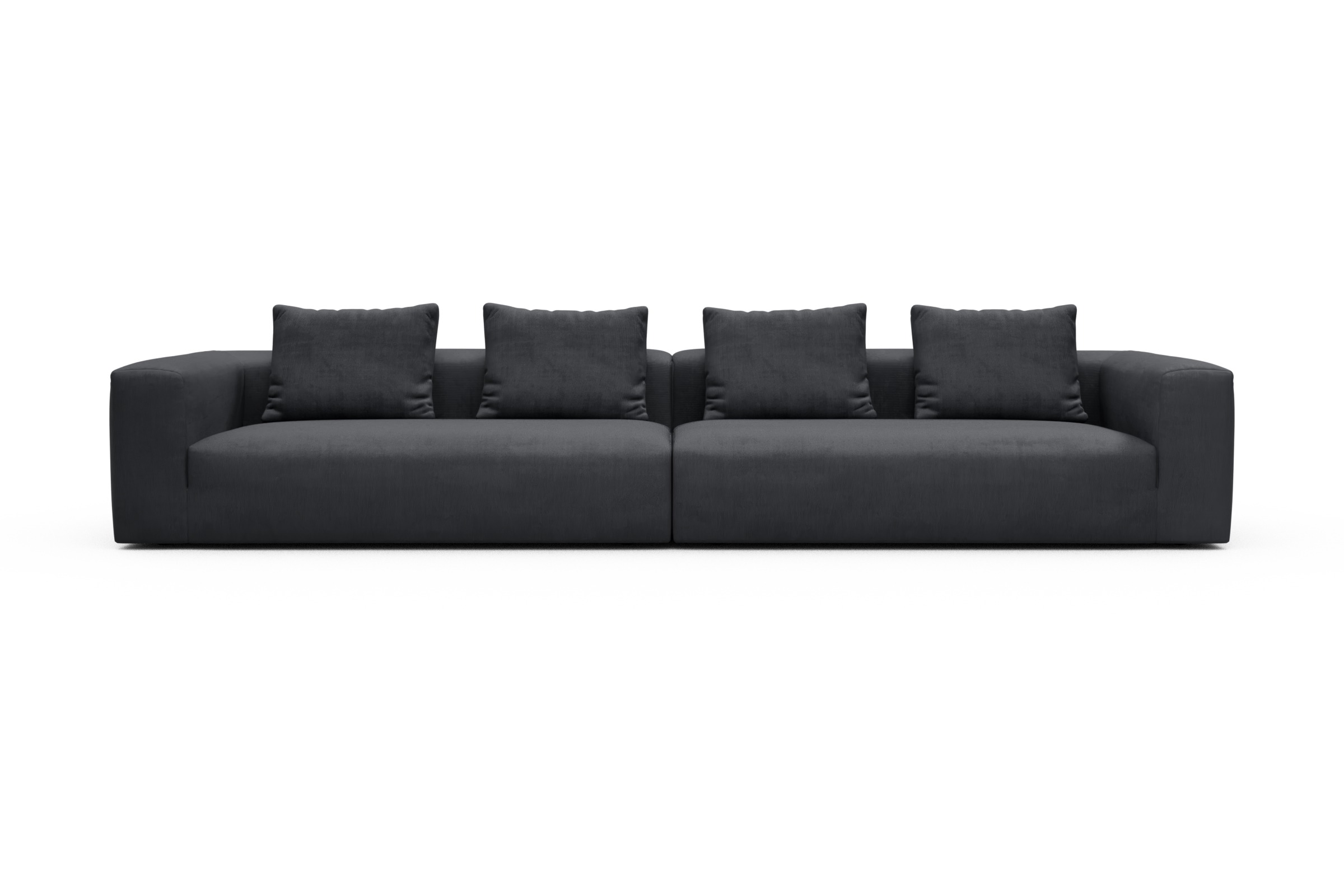Skandi Home Modulares XXL Sofa Fred 5-Sitzer Cordufine-Slate-Grey moebelfaktor
