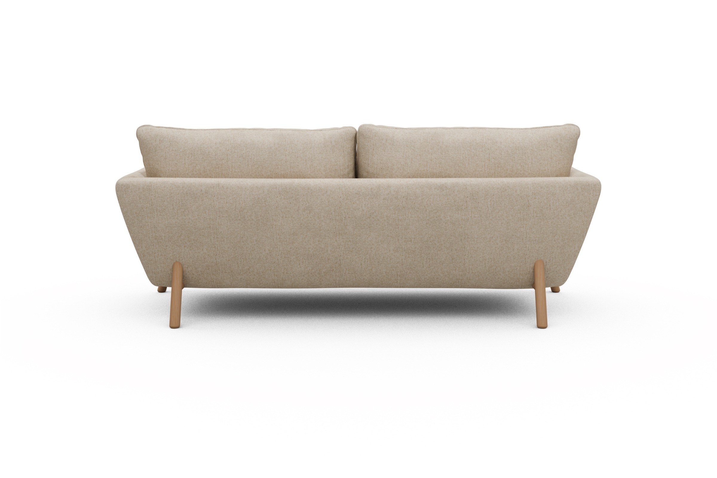 Sofa Emil 3-Sitzer Beinfarbe Eiche Natur Casone-Natural-Beige