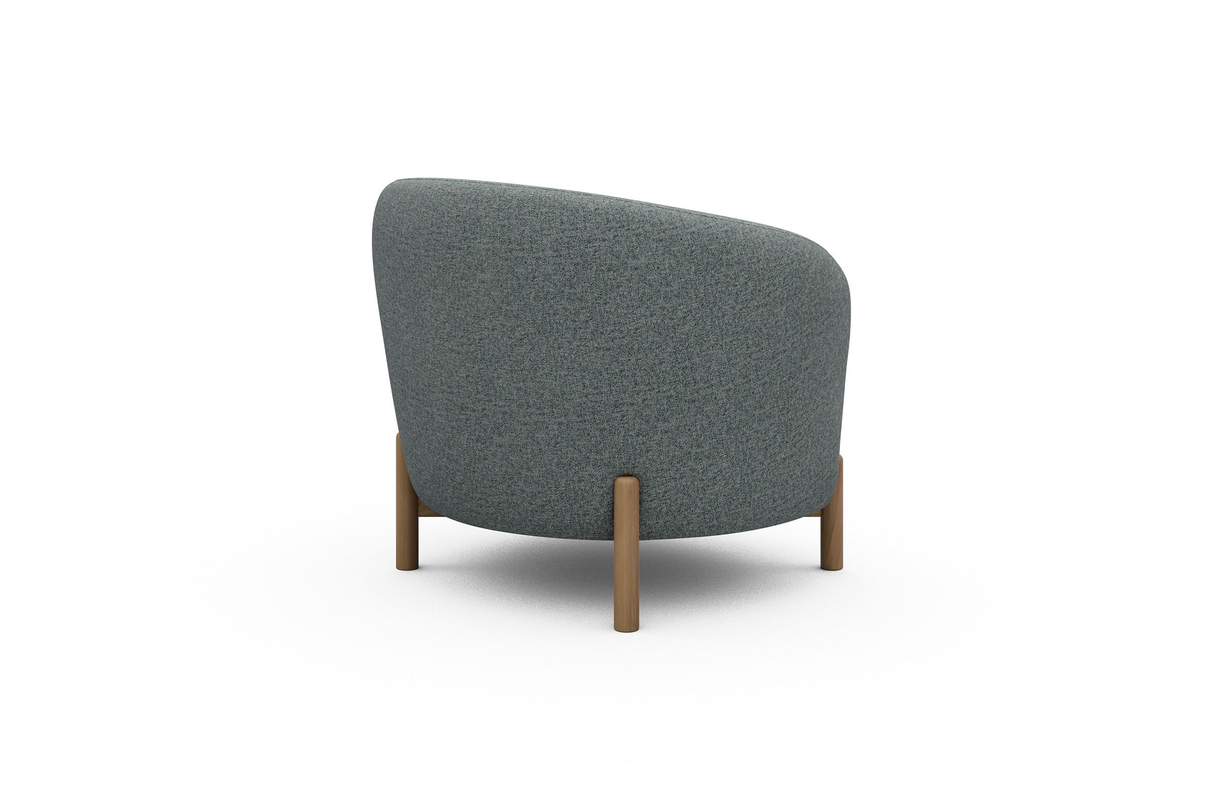Sessel Ronda Holzbeine Eiche Natur Casone-Light-Mixed-Green