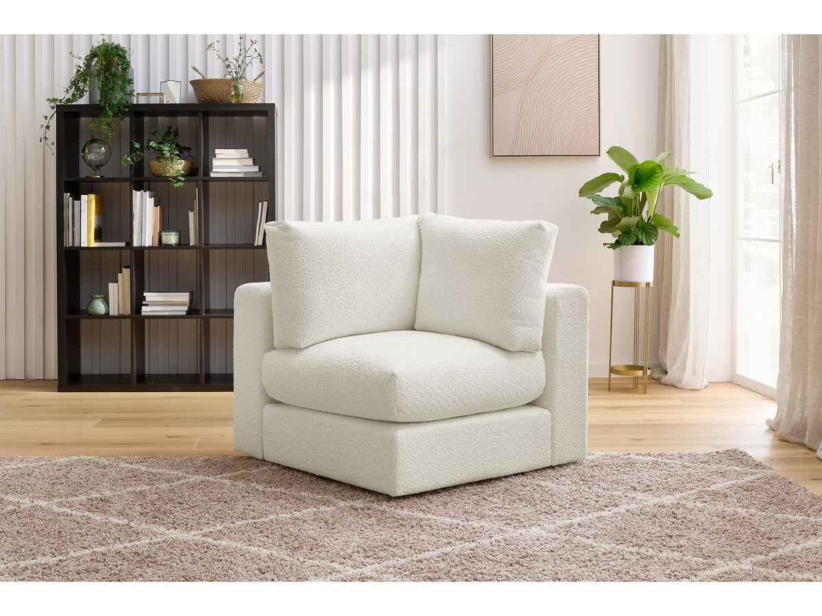 Bobochic Paris Eckmodul Bouclé-Stoff Weiß