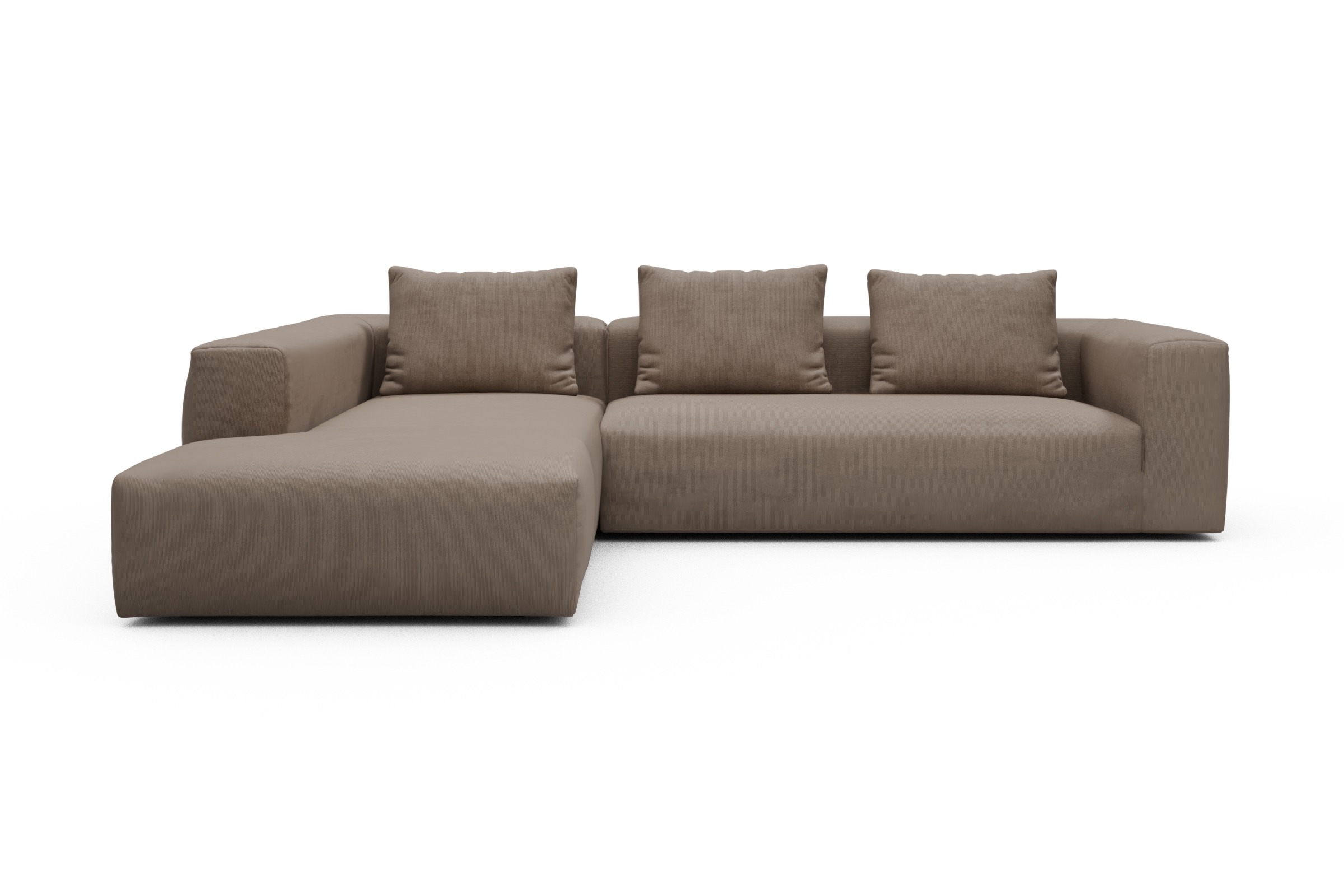 Skandi Home Ecksofa Fred Relax-Ecke links mit 2,5-Sitzer Cordufine-Biege moebelfaktor