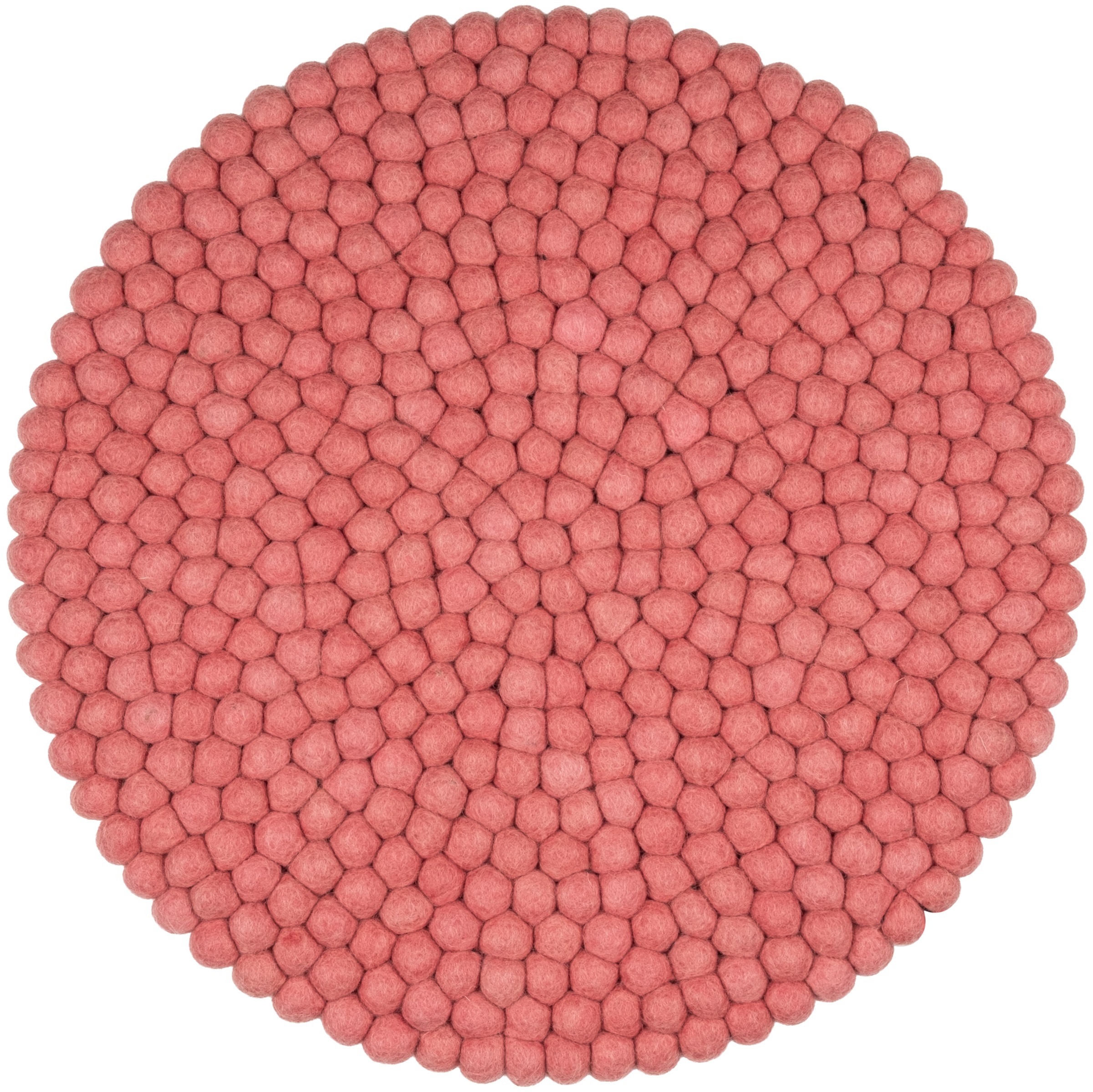 myfelt Vera Filzkugel-Sitzauflage Korallenrosa Ø 36 cm