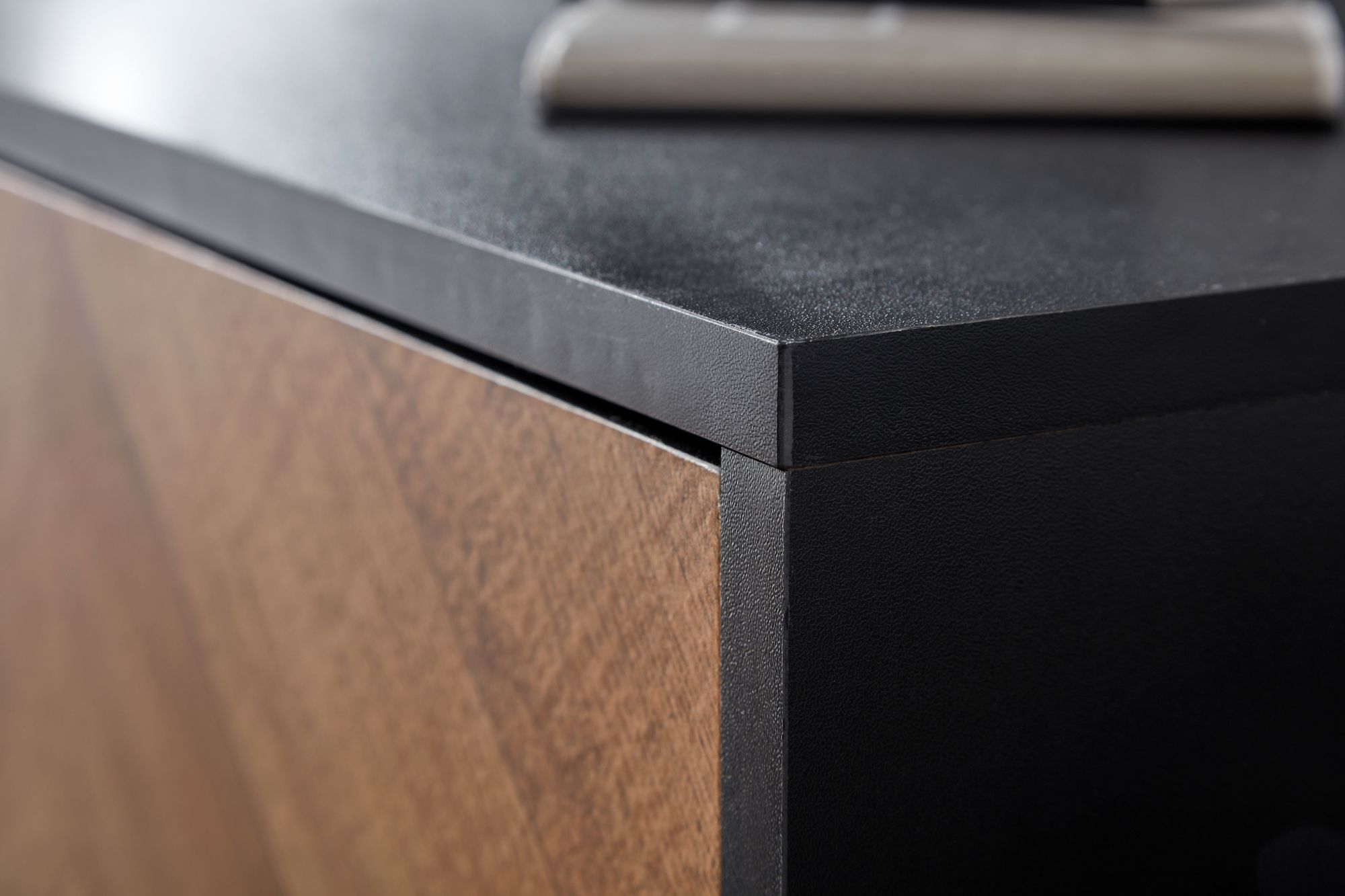 TV-Board Anholt Schwarz 163 × 40 × 45 cm