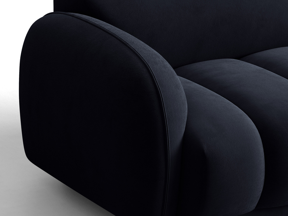 Cosmopolitan Design Ecksofa Bilbao 3-Sitzer kleine Version Samt Casino Königsblau Links