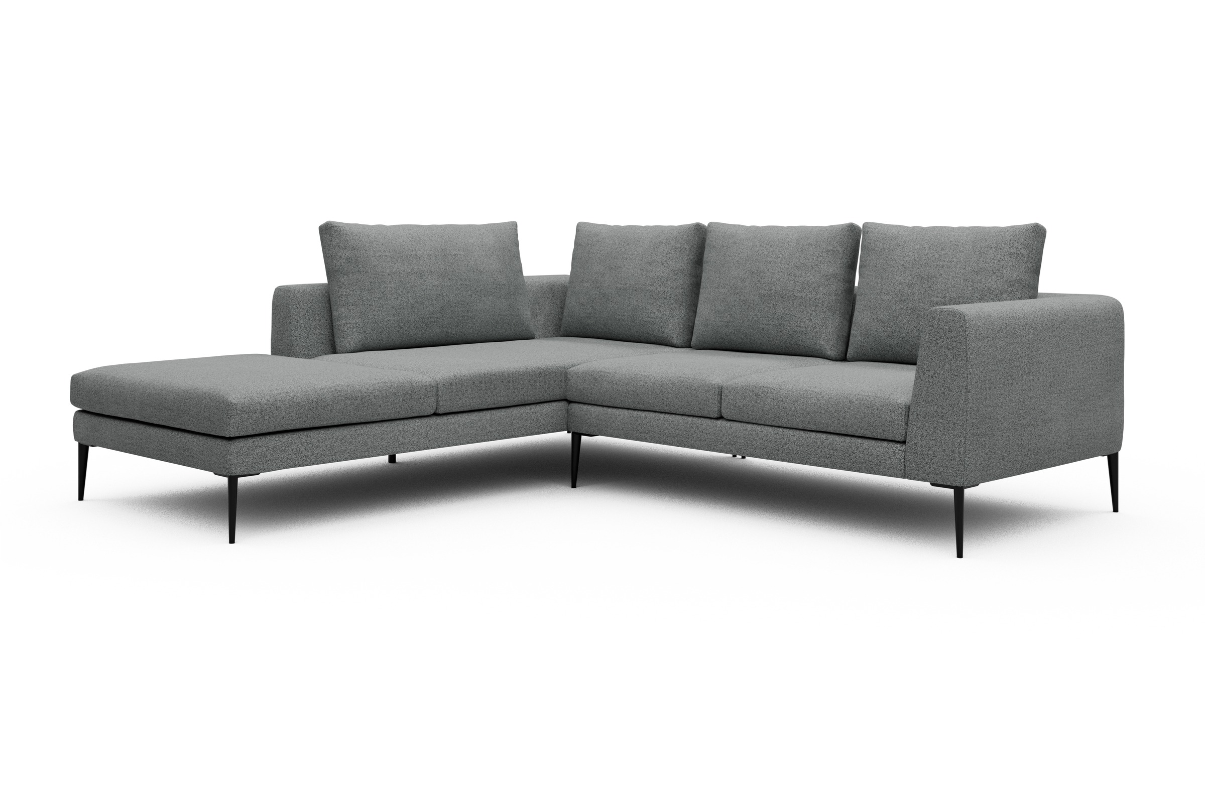 Ecksofa Paul Relax-Ecke links mit 2-Sitzer Aivi-Gravet-Grey