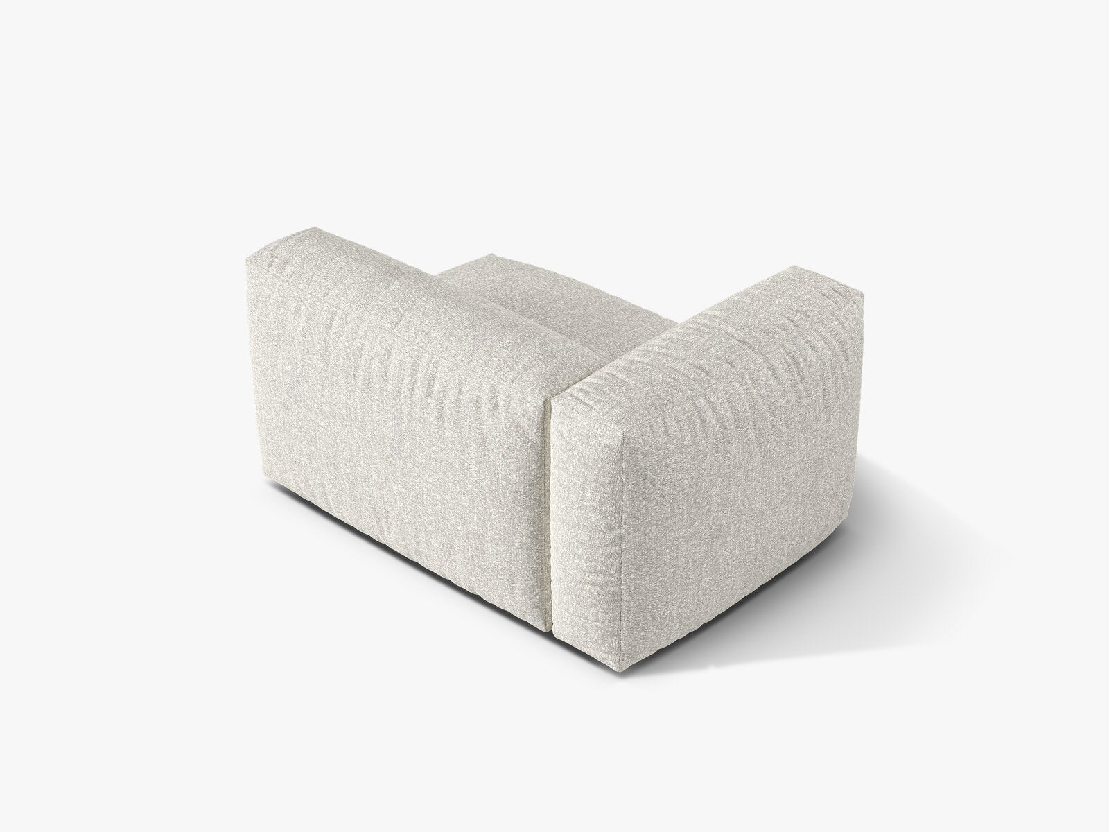 Micadoni Eckmodul Martina 1-Sitzer Links Boucle Monet Grau Beige Melange