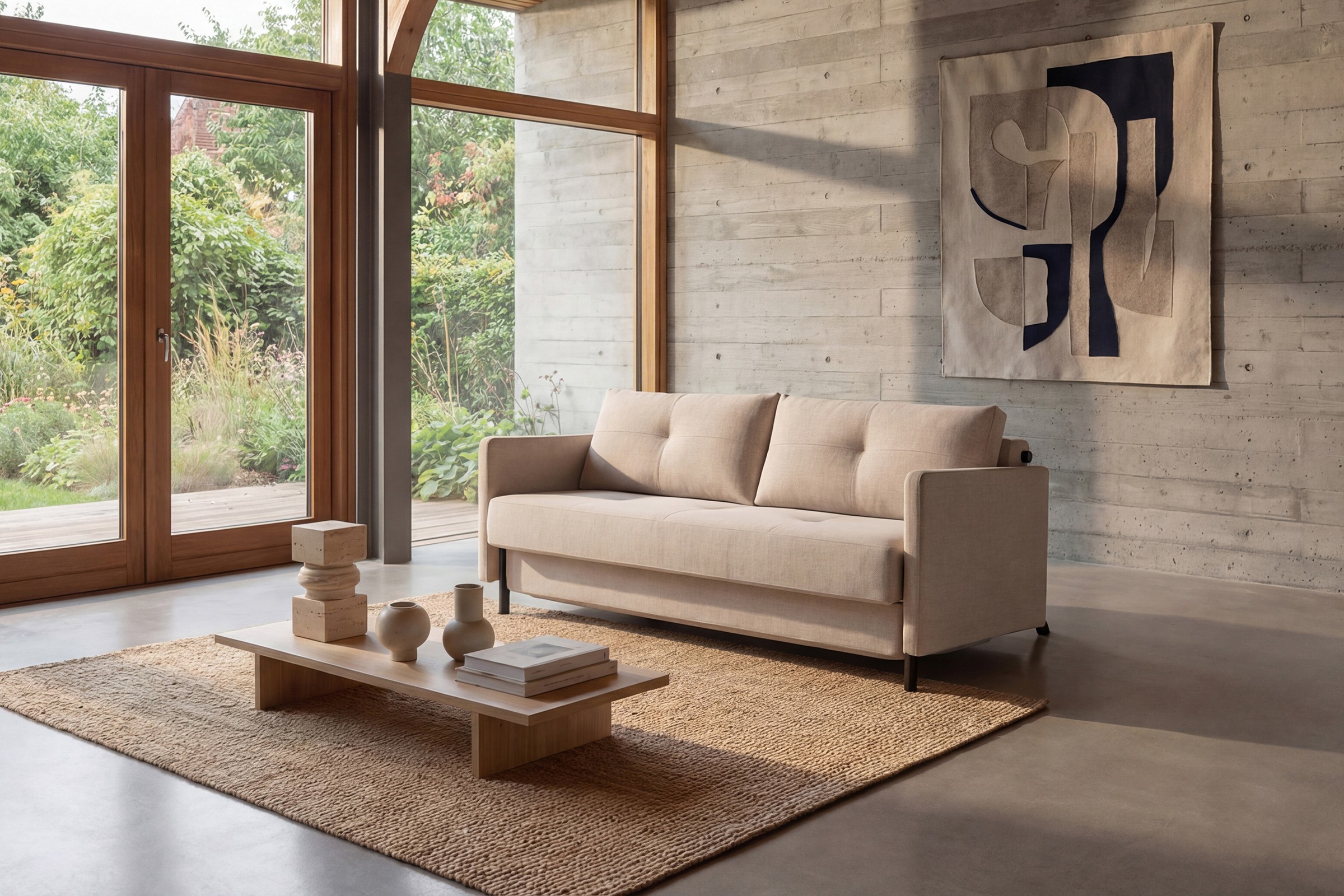 Schlafsofa Cubed mit Armlehnen