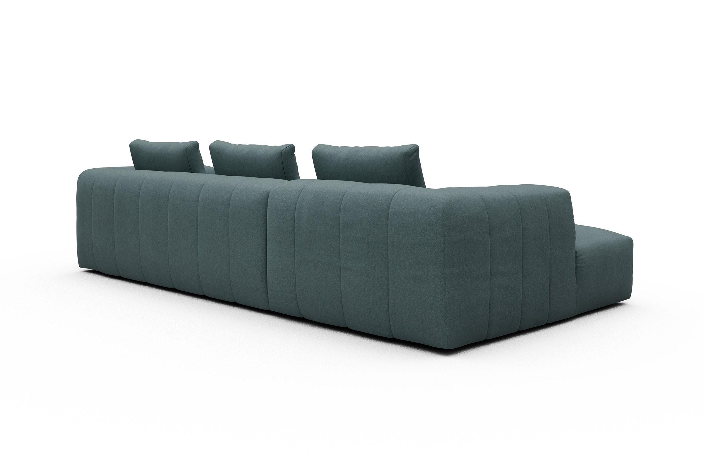 Ecksofa Hugo 2,5-Sitzer Armlehne rechts mit Chaiselongue Satya-Niagara