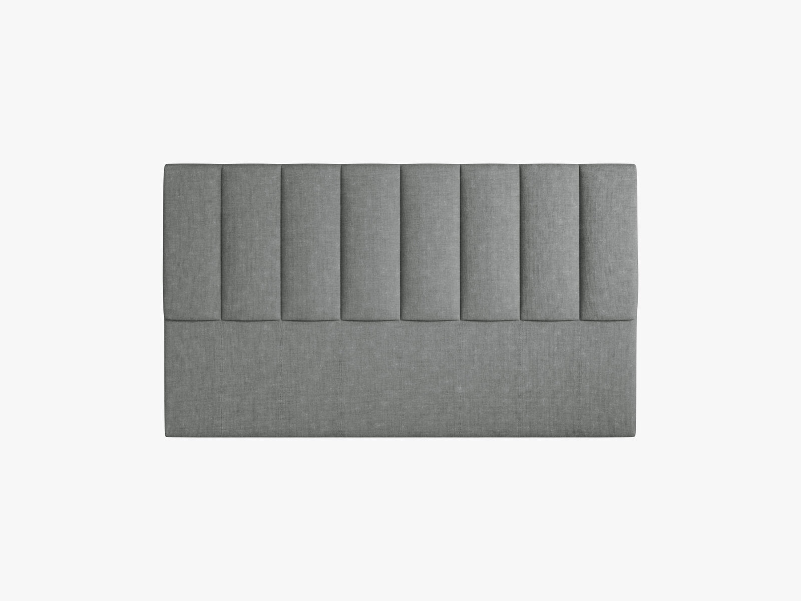 Micadoni Marl Samtiger Kopfteil 140 cm (H 95 cm) Strukturierter Stoff Liberty Grau 160x95