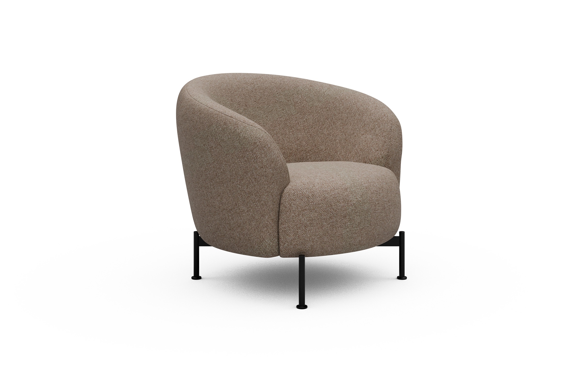 Sessel Ronda X-Metallgestell Schwarz Sama-Antelope