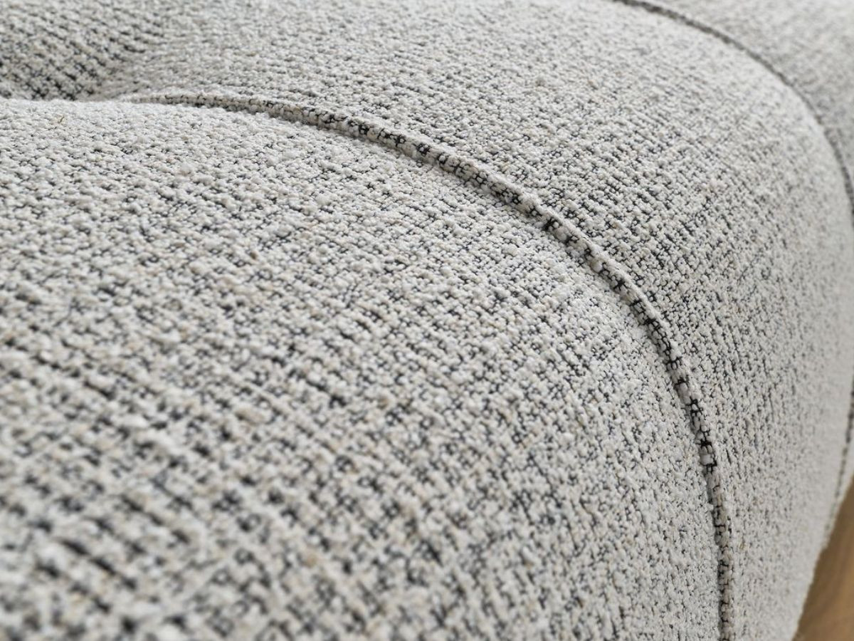 Bobochic Arsene Ecksofa mit Schlaffunktion und Bettkasten 277 × 200 cm Melange-Stoff Hellgrau Ecke links