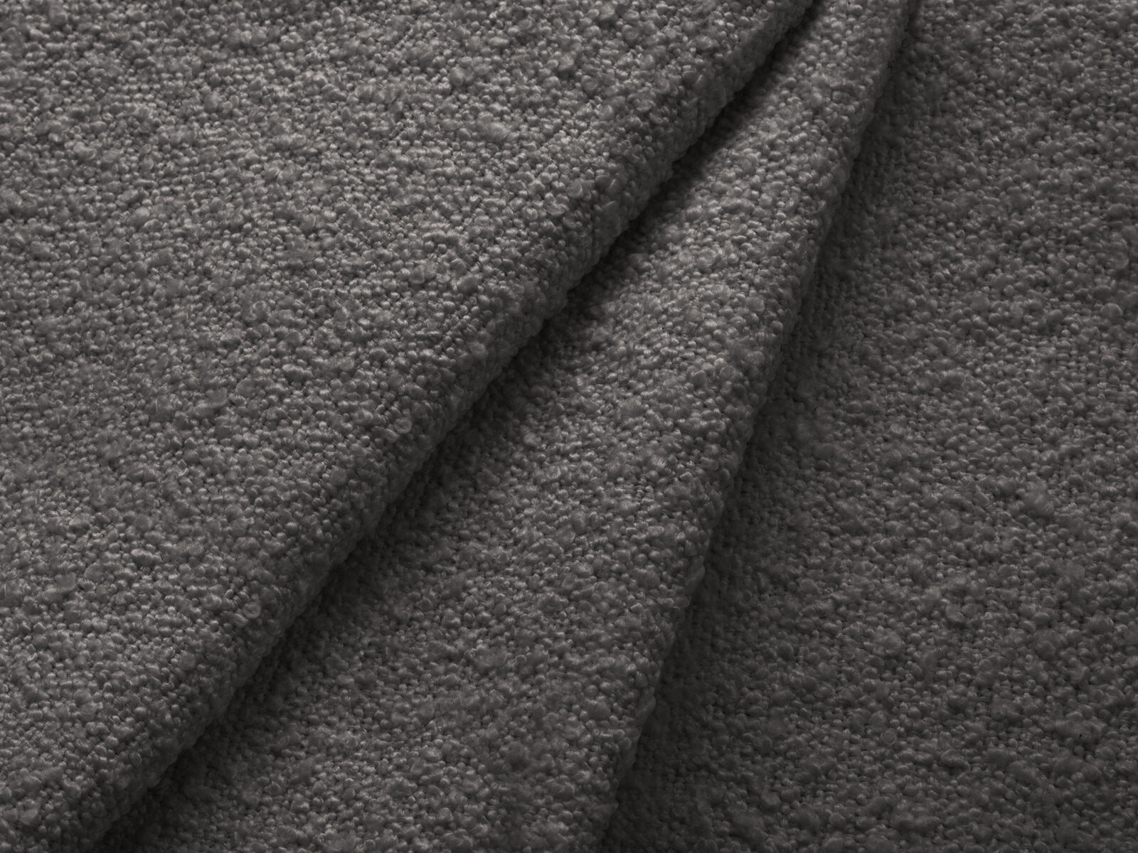 Micadoni Sofa Poppy 2-Sitzer große Version Boucle Baloo Dunkelgrau