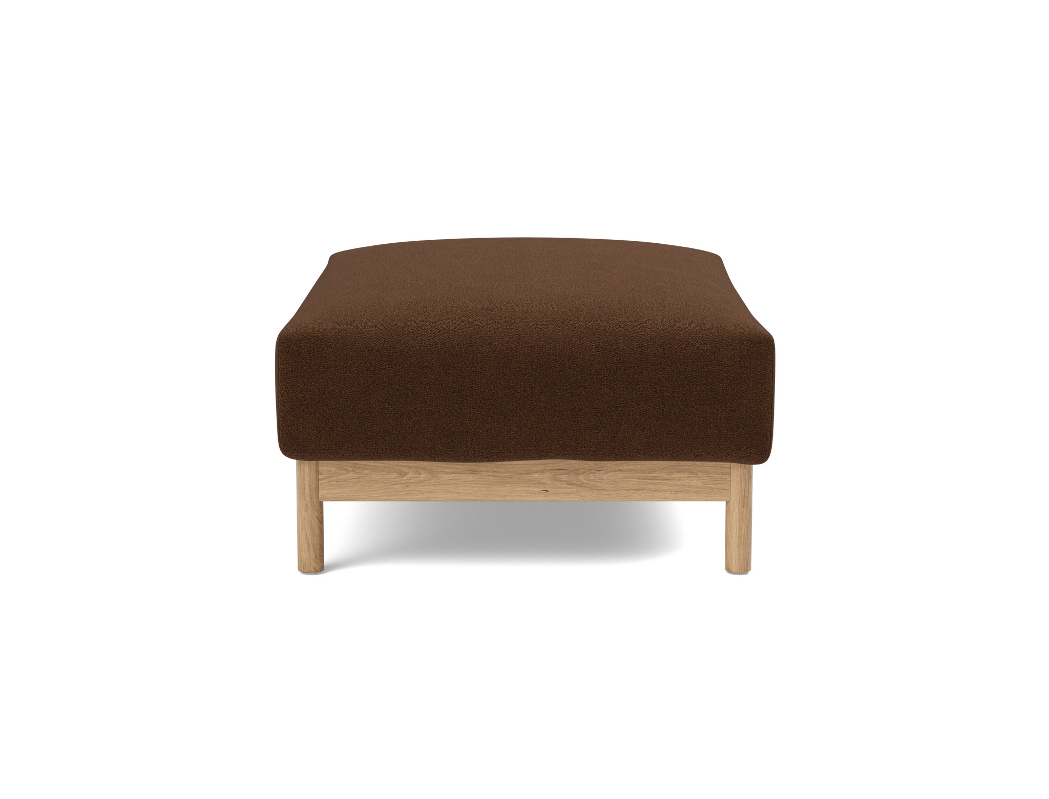 Hocker Malloy Strukturierter Stoff Taura 359-Cappuccino Beine Eiche