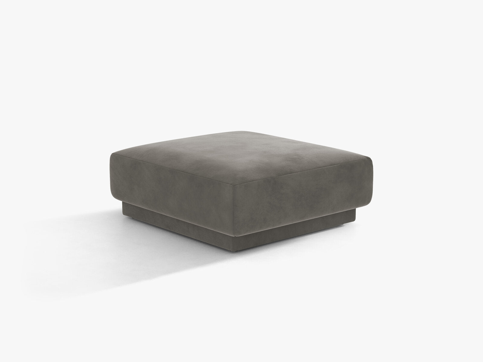 Micadoni Hocker Miley 1-Sitzer Samt Bluvel Hellgrau