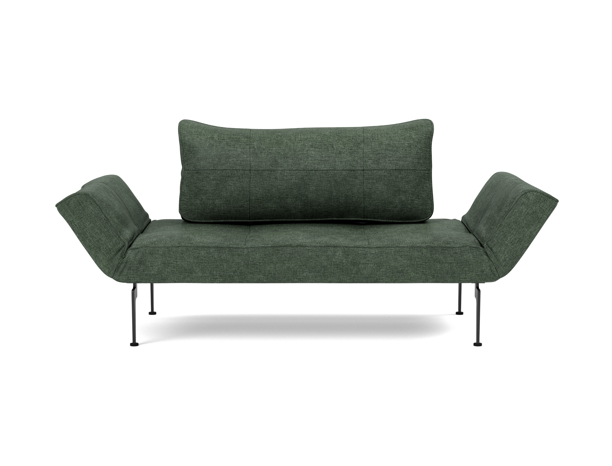 Tagesbett Zeal Flachgewebe Avella 281-Pine-Green Beine Laser schwarz