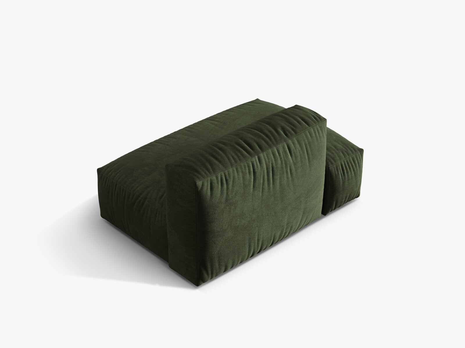 Micadoni Ecksofa-Modul Martina 1-Sitzer Samt Vogue Grün Links
