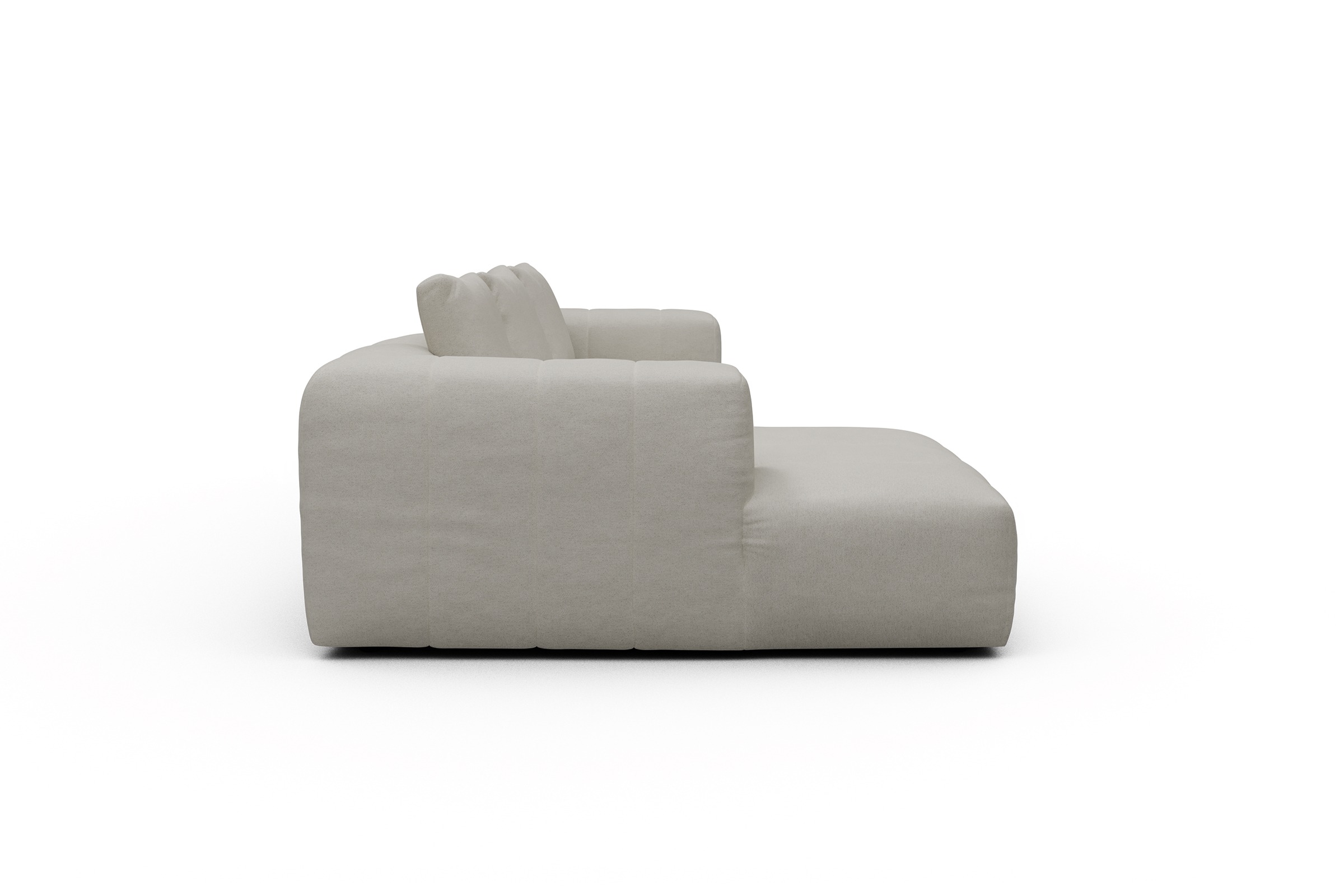 Ecksofa Hugo 2,5-Sitzer Armlehne rechts mit Chaiselongue Denari-Clean-Beige