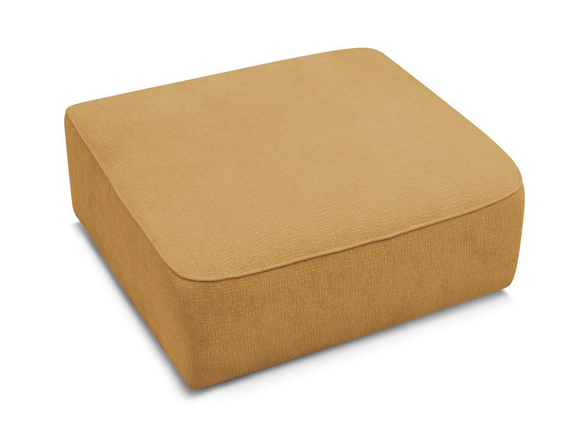 Bobochic Leopold Pouf Strukturstoff Gelb