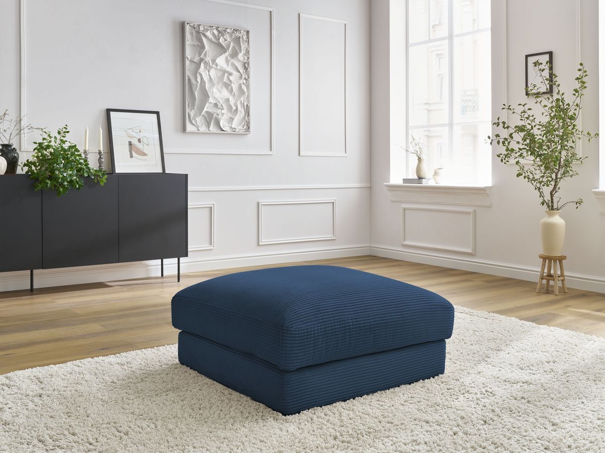 Bobochic Leonard Pouf Cordsamt Dunkelblau