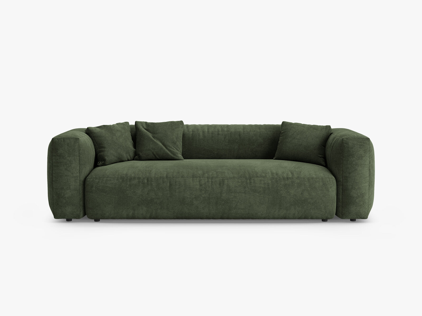 Micadoni Martina Schlafsofa 3-Sitzer Samt Vogue Grün