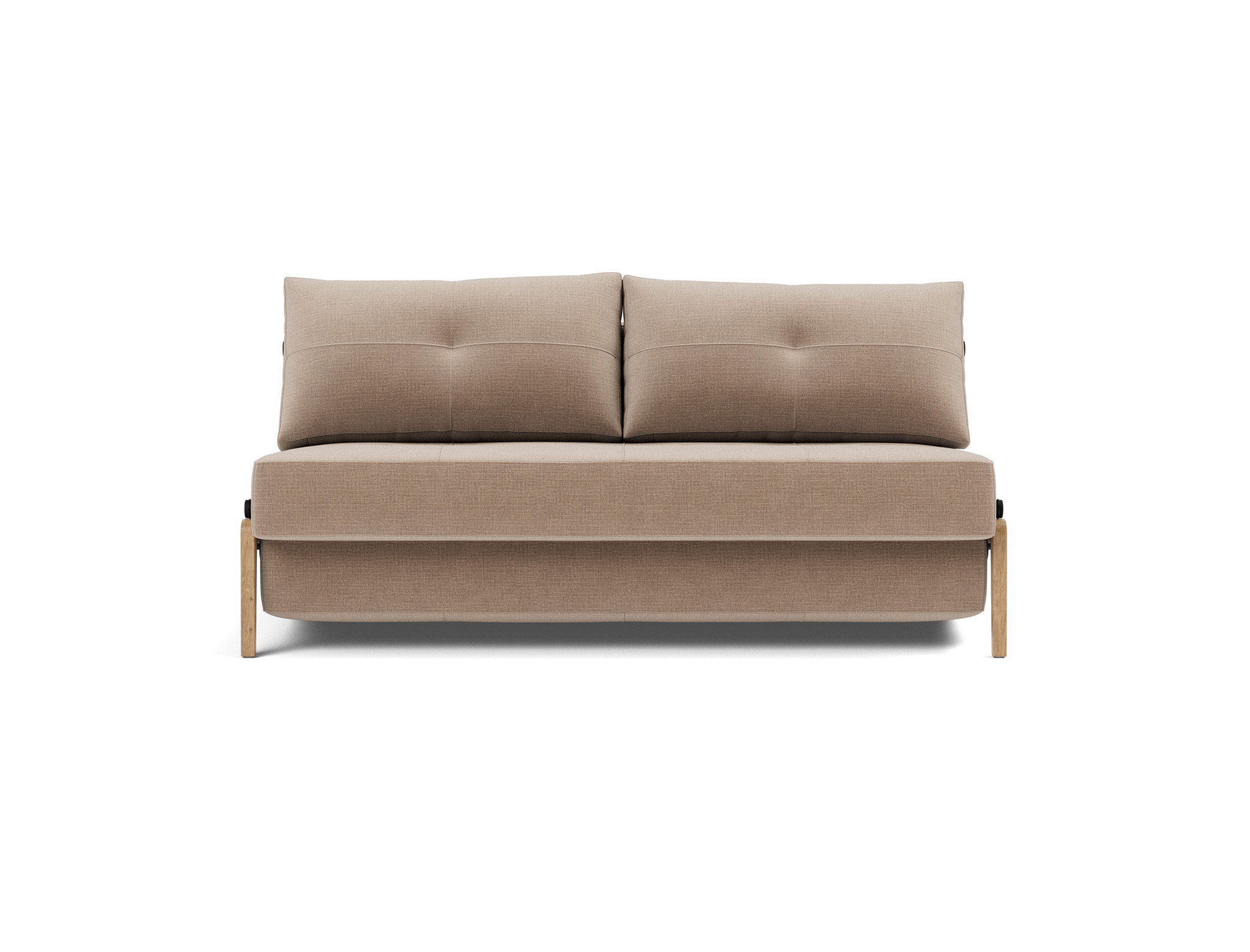 Schlafsofa Cubed 160 Chenille Esina 417-Mocha Beine Eiche