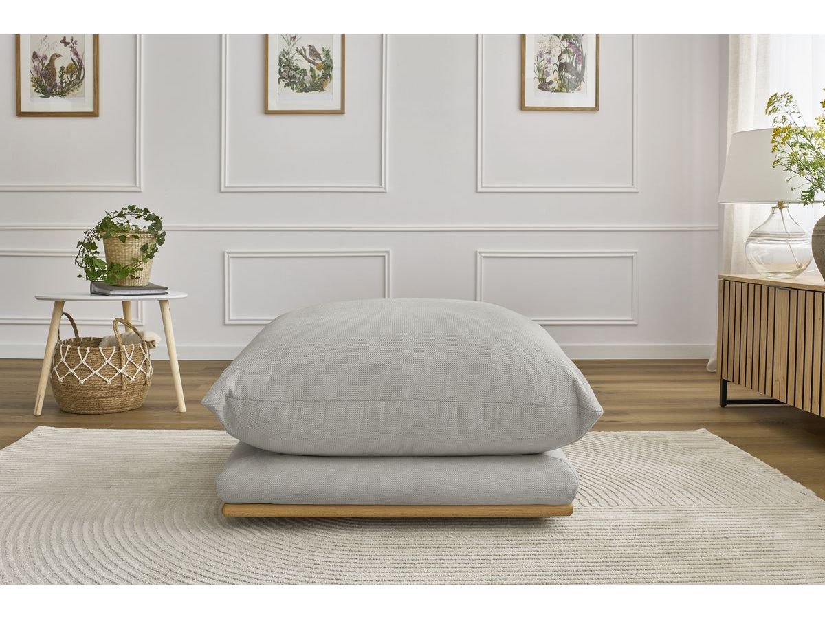 Bobochic Ernest Pouf Stoff Hellgrau