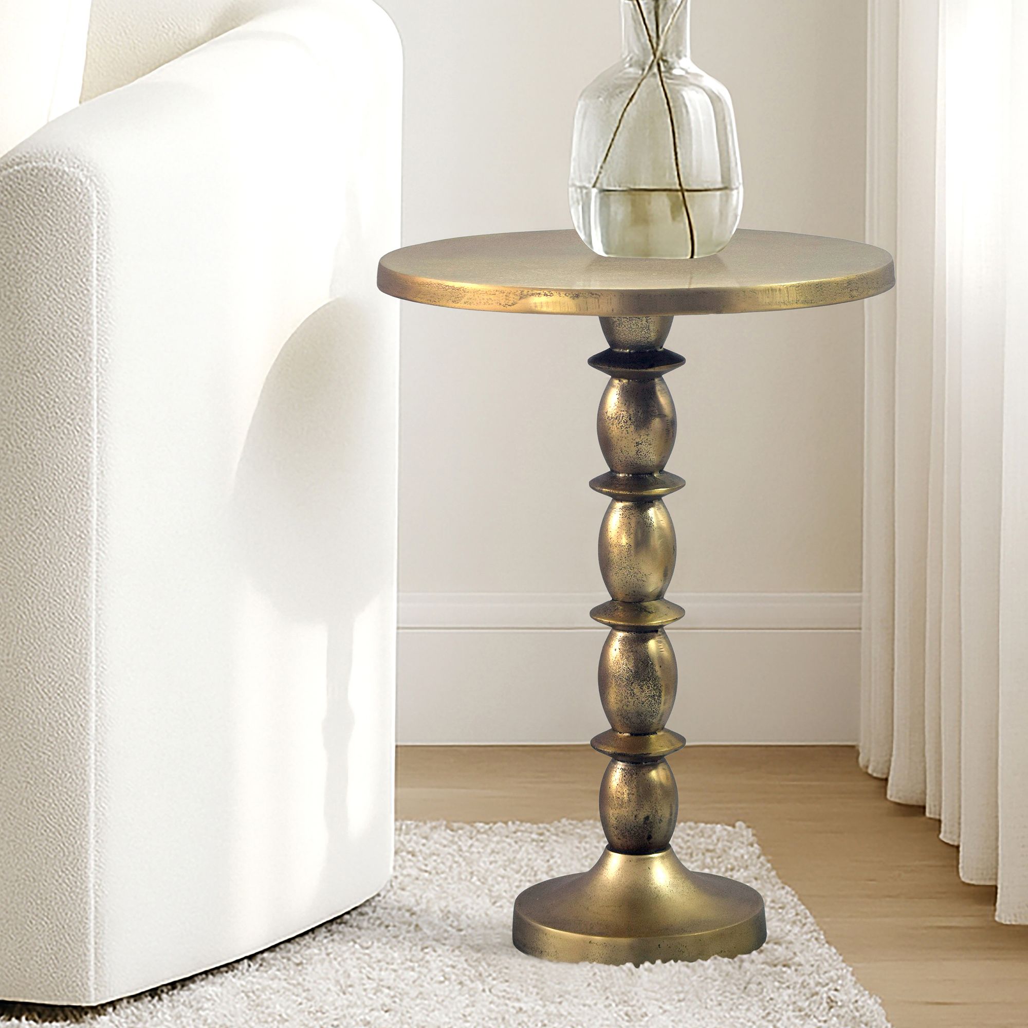 Beistelltisch Steinkjer Aluminium Gold Ø 40 × H 56 cm