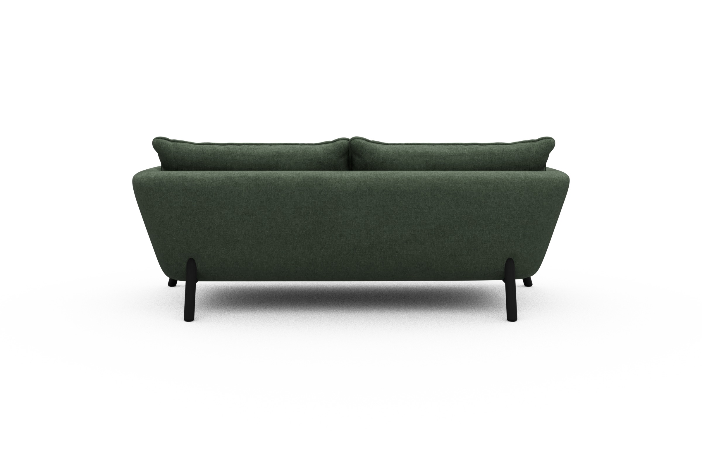 Sofa Emil PREMIUM 2-Sitzer Beinfarbe Eiche Schwarz Casone-Forest-Green
