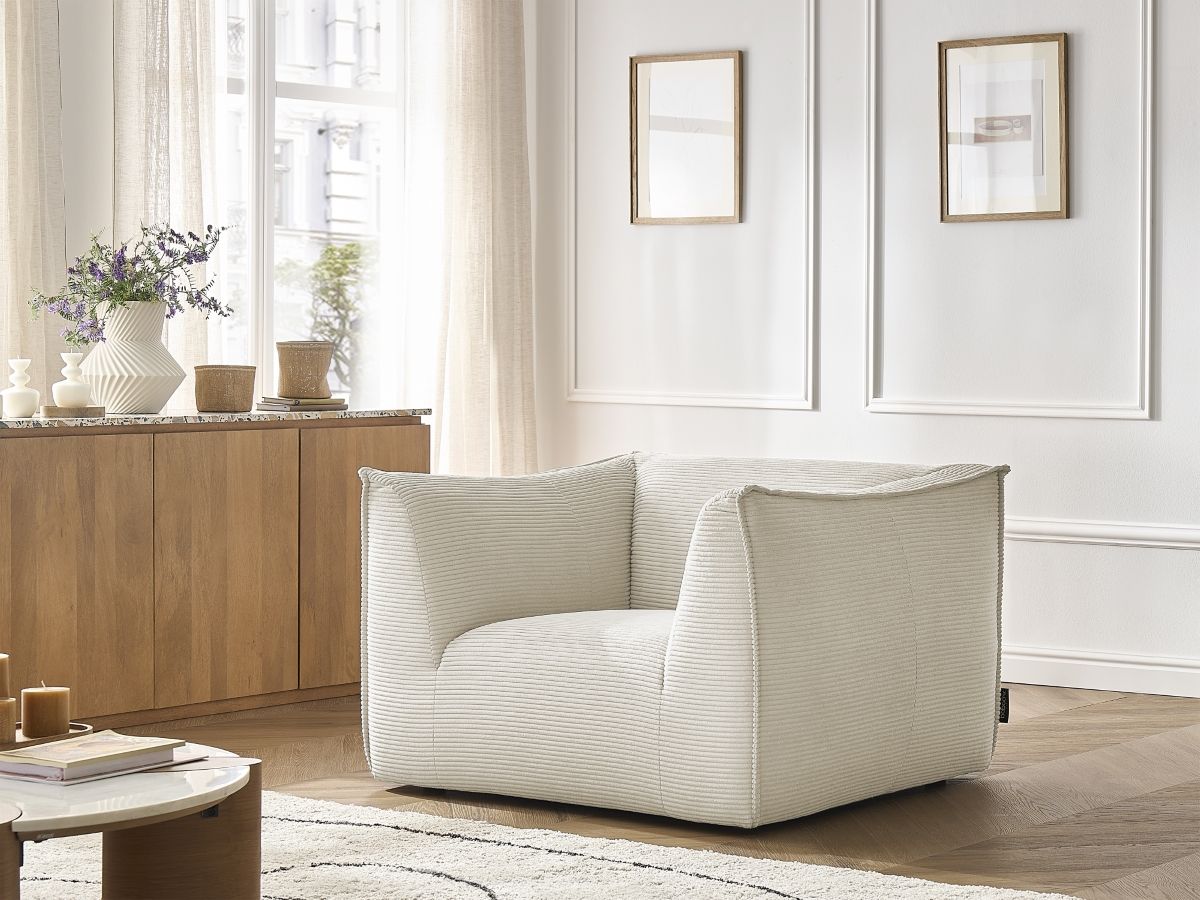 Bobochic Giorgia Sessel Cordsamt Beige