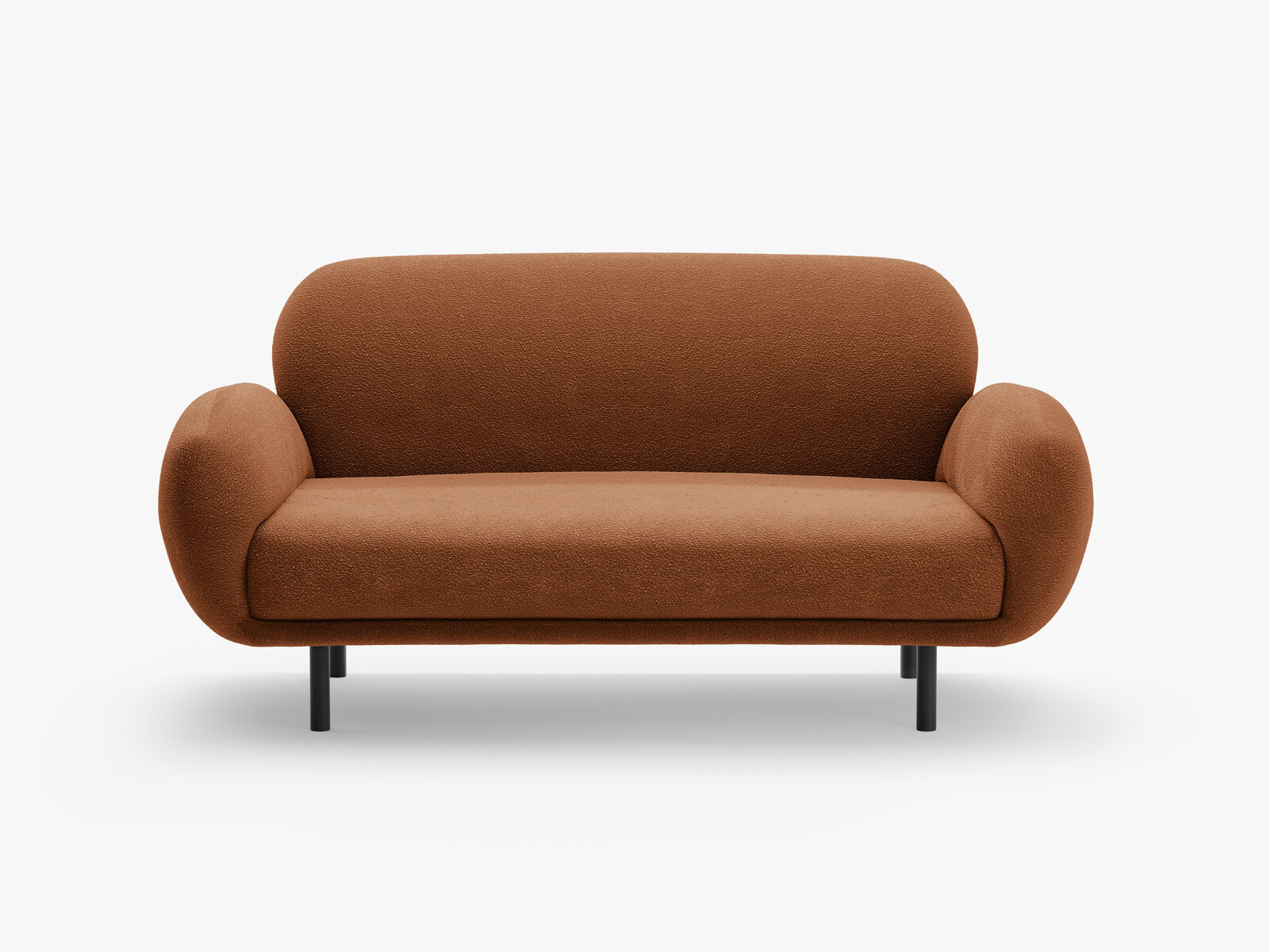 Micadoni Sofa Poppy 2-Sitzer Boucle Baloo Terrakotta