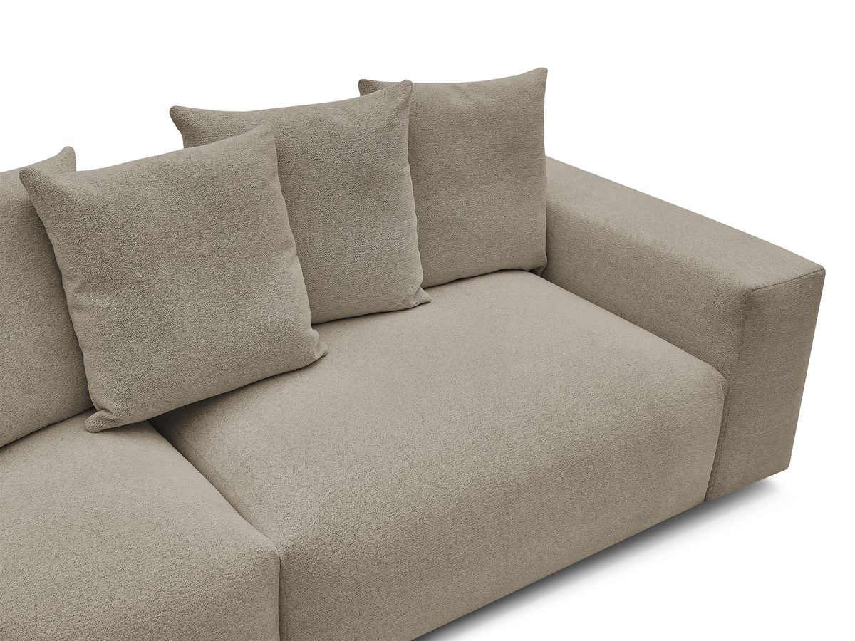 Bobochic Voltaire Sofa 4-Sitzer 320 × 124 cm Melange-Stoff Taupe